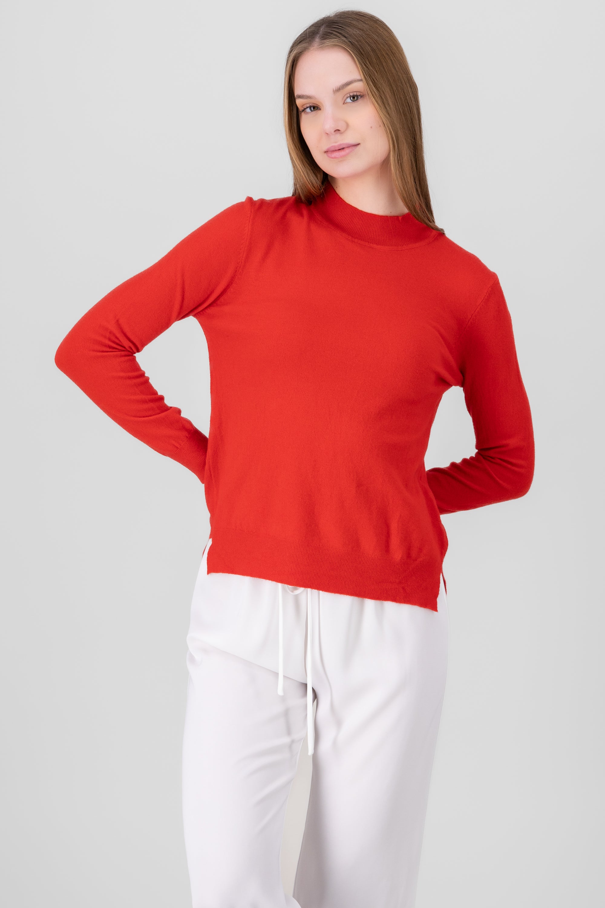 Soft Long Sleeve Sweater RED