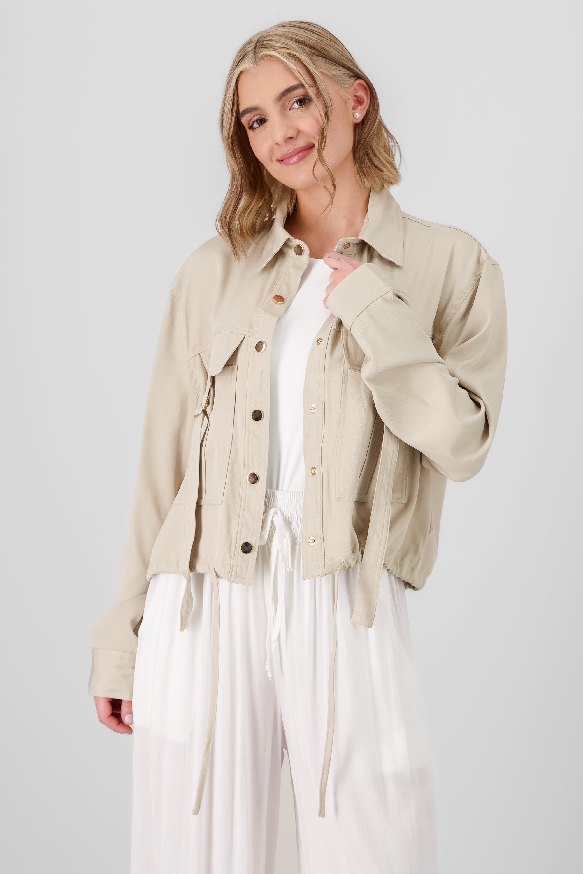 Lightweight Cargo Jacket BEIGE