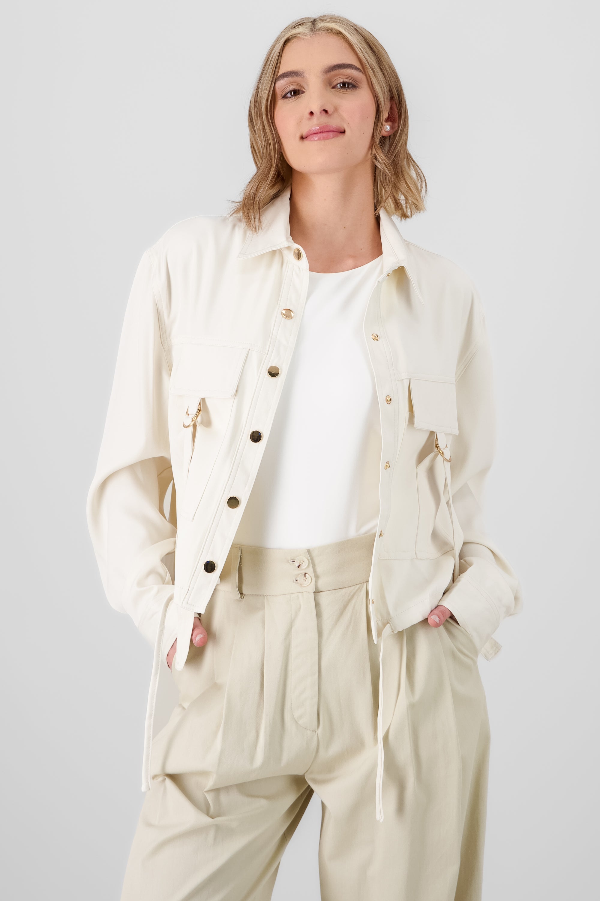 Lightweight Cargo Jacket IVORY