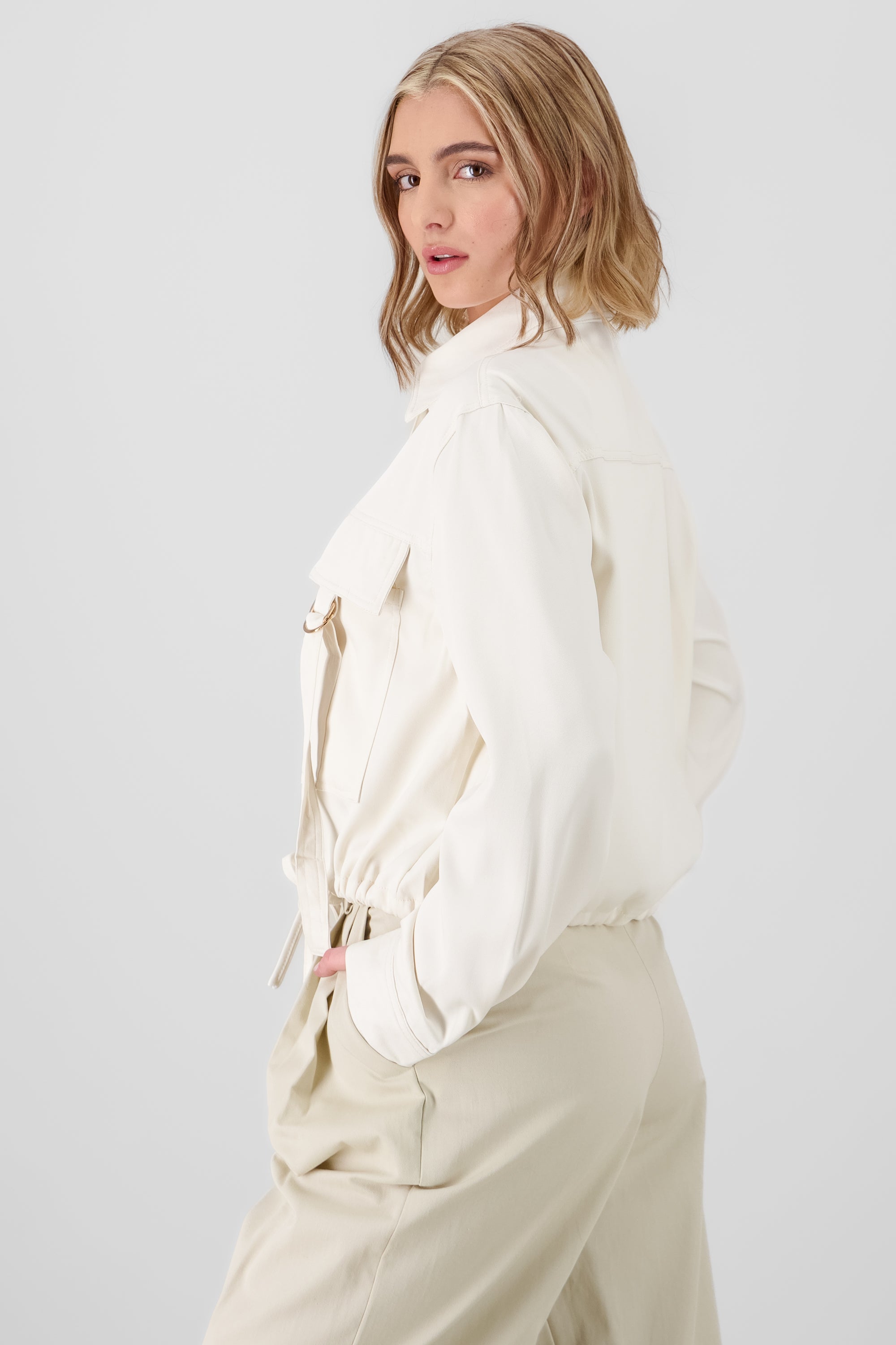 Lightweight Cargo Jacket IVORY