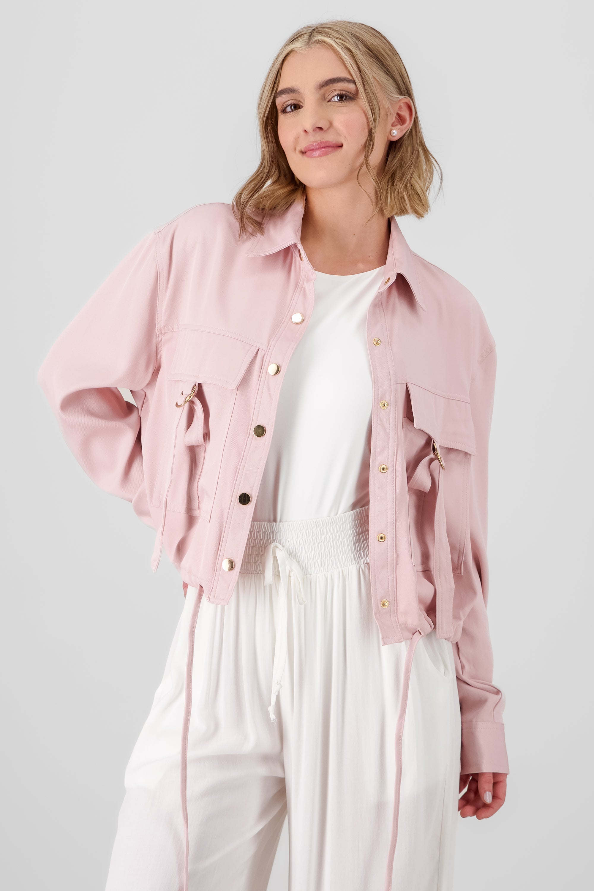 Lightweight Cargo Jacket PINK