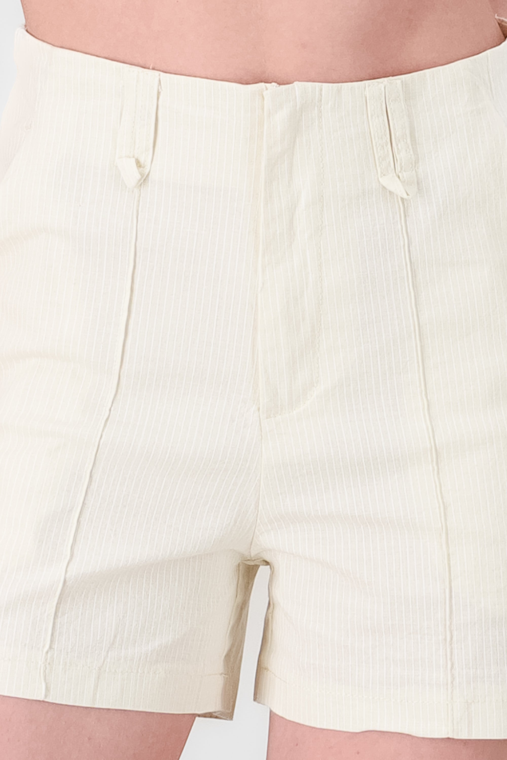 Solid Linen Shorts BEIGE