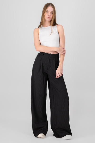 Striped Detail Tailored Pants BLACK COMBO