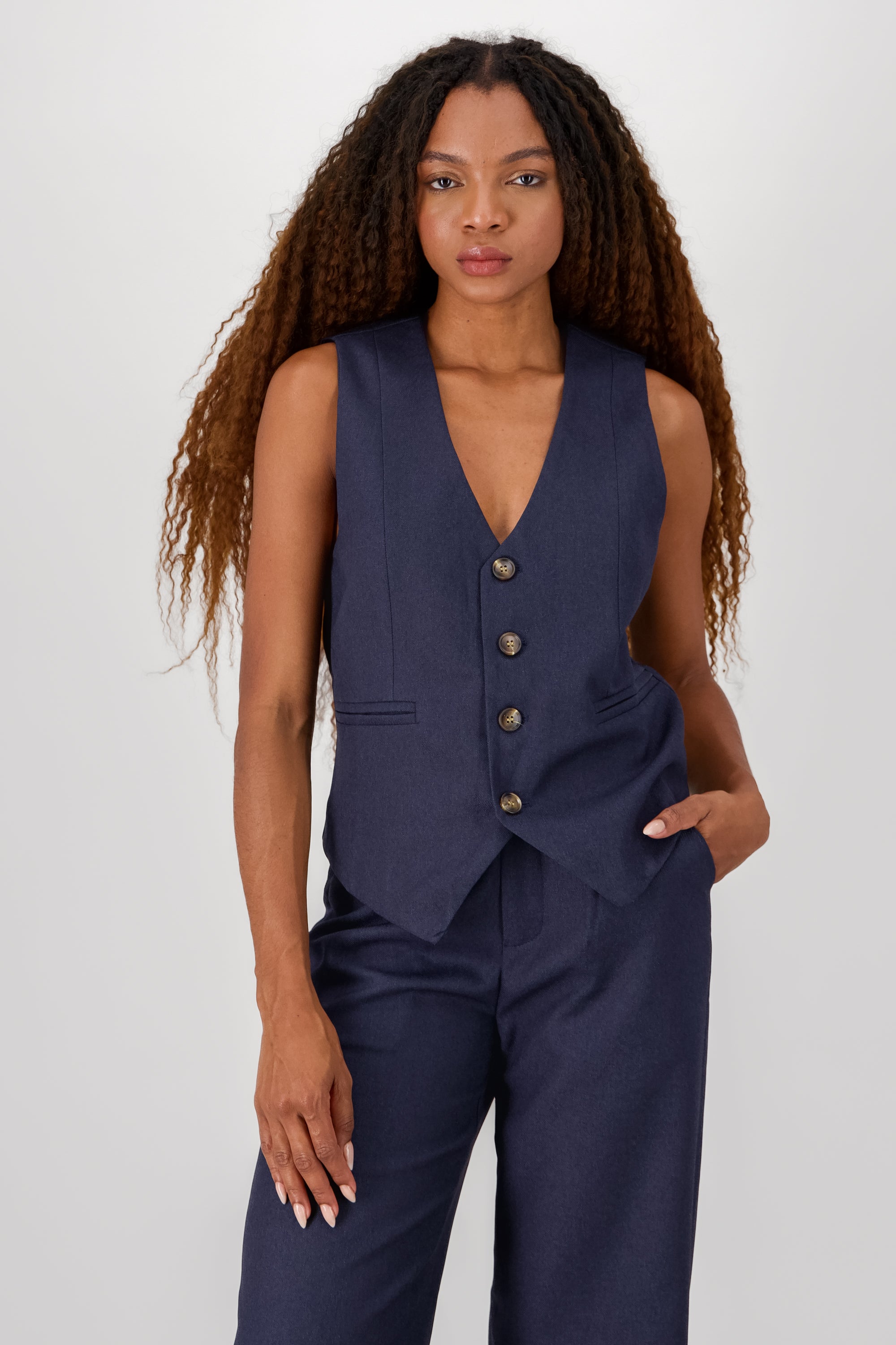 V Neck Vest NAVY