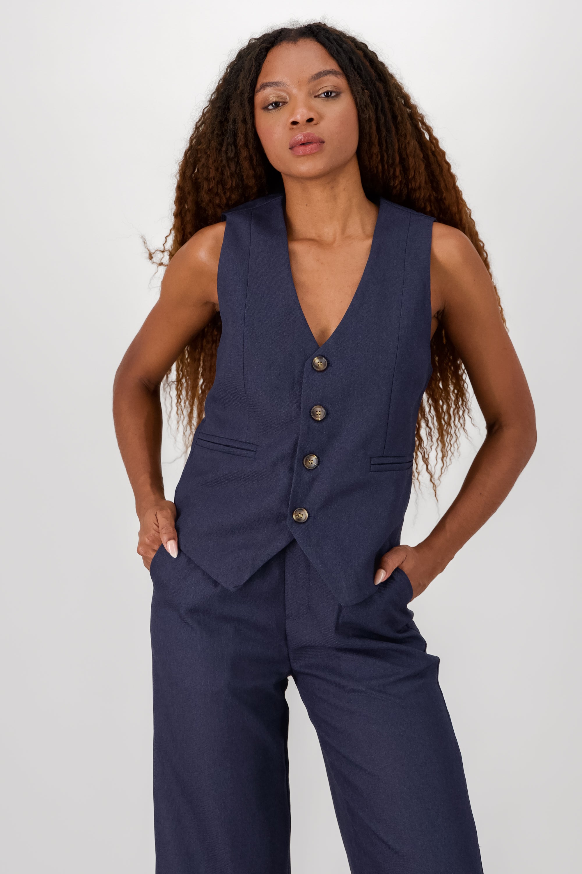 V Neck Vest NAVY