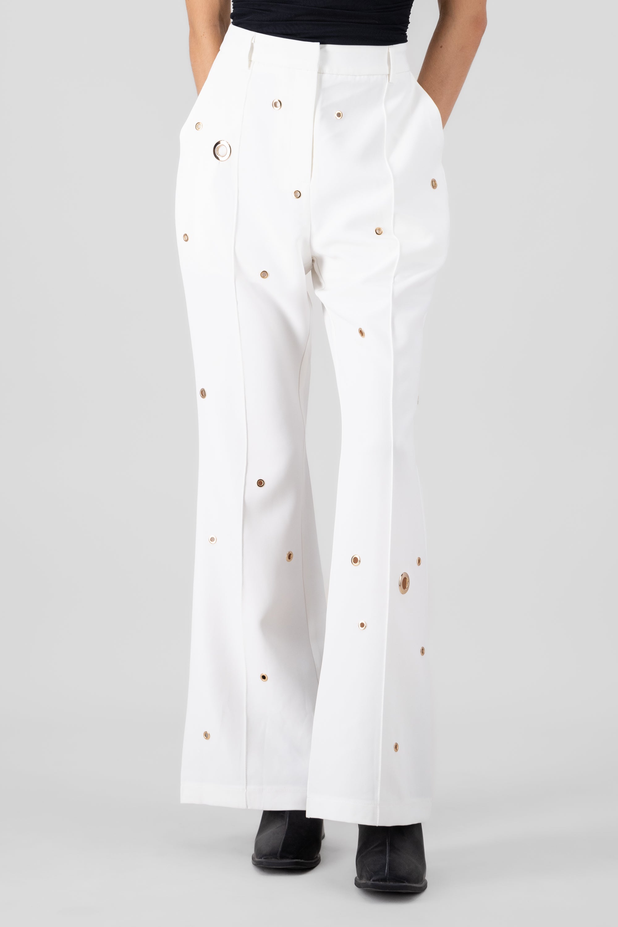 Ring Detail Pants WHITE