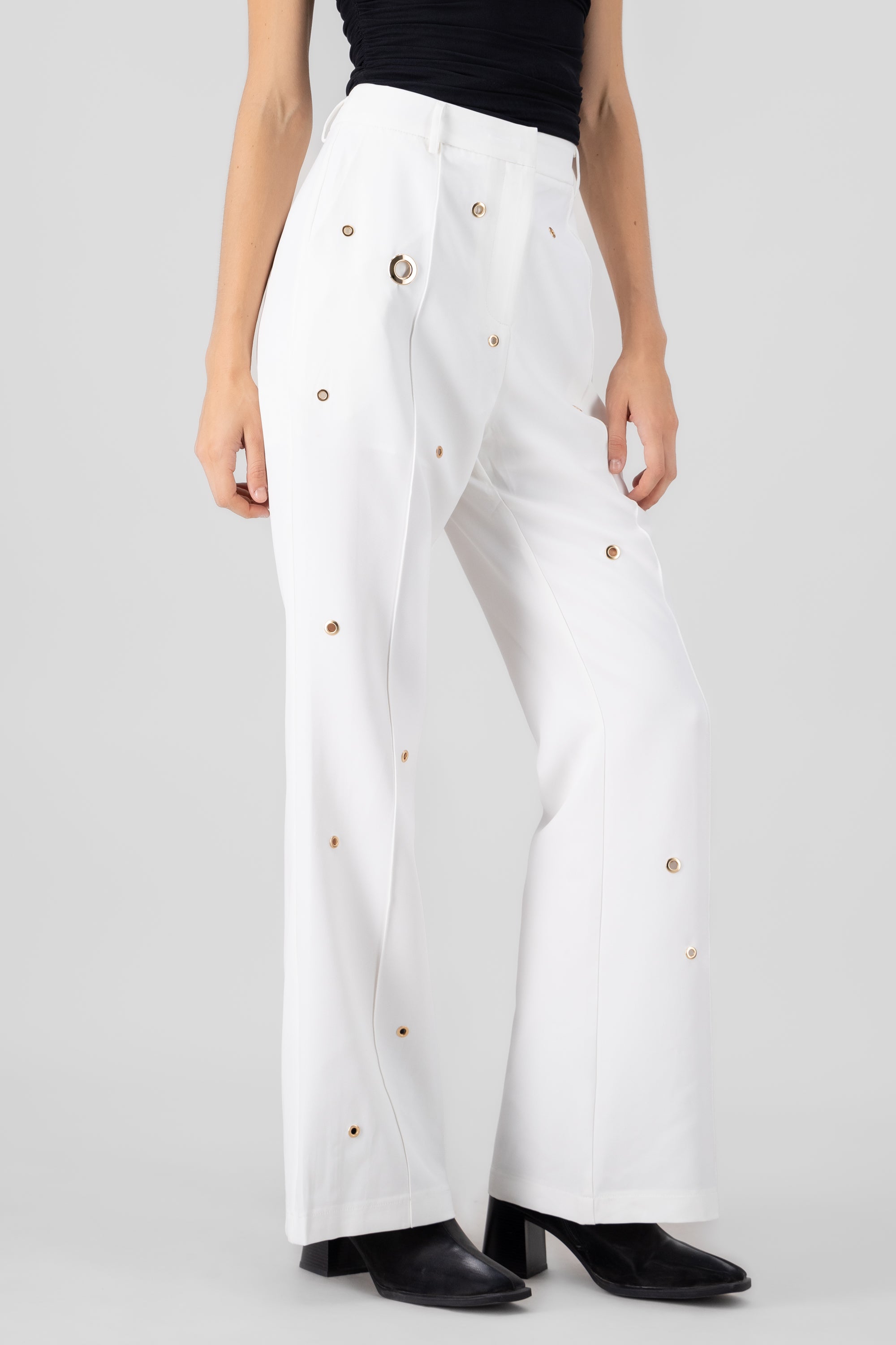 Ring Detail Pants WHITE