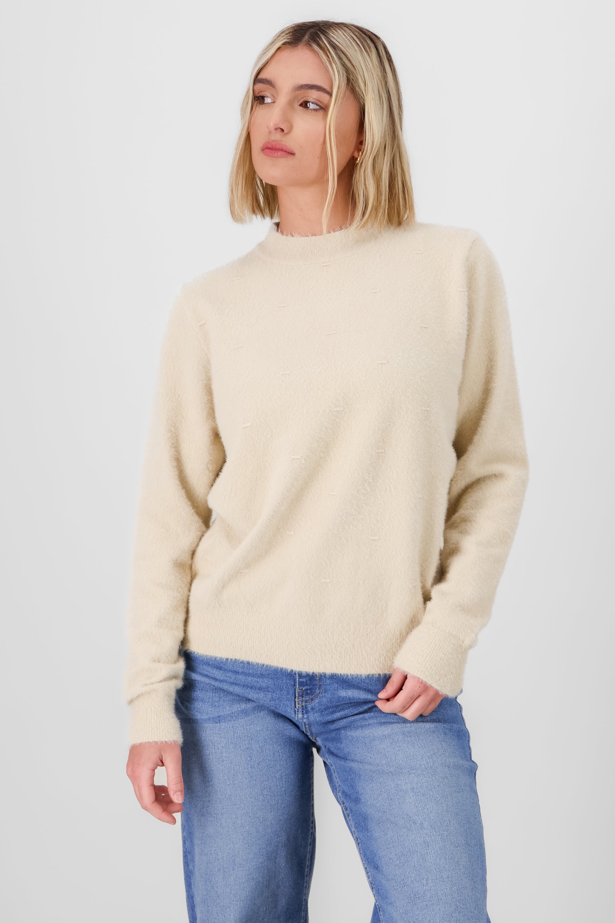 Soft Long Sleeve Sweater BEIGE