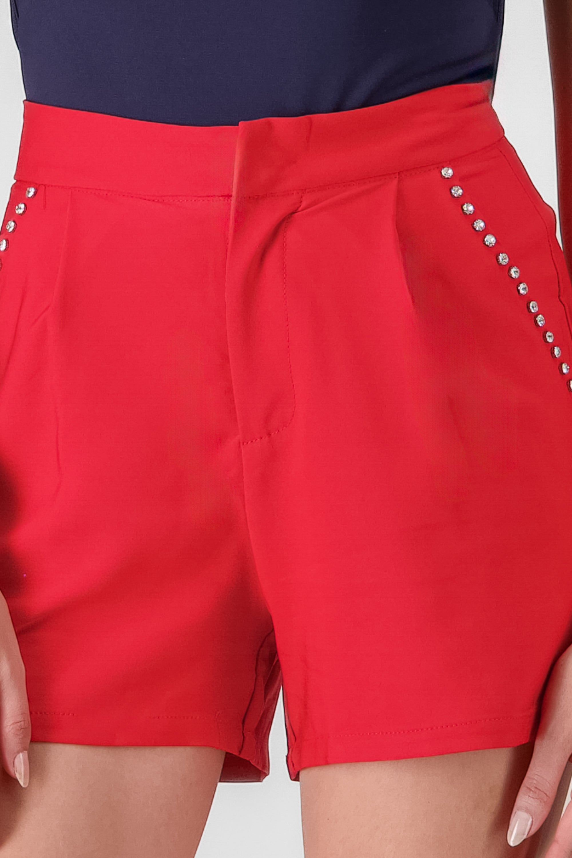 Detail Glitter Short RED