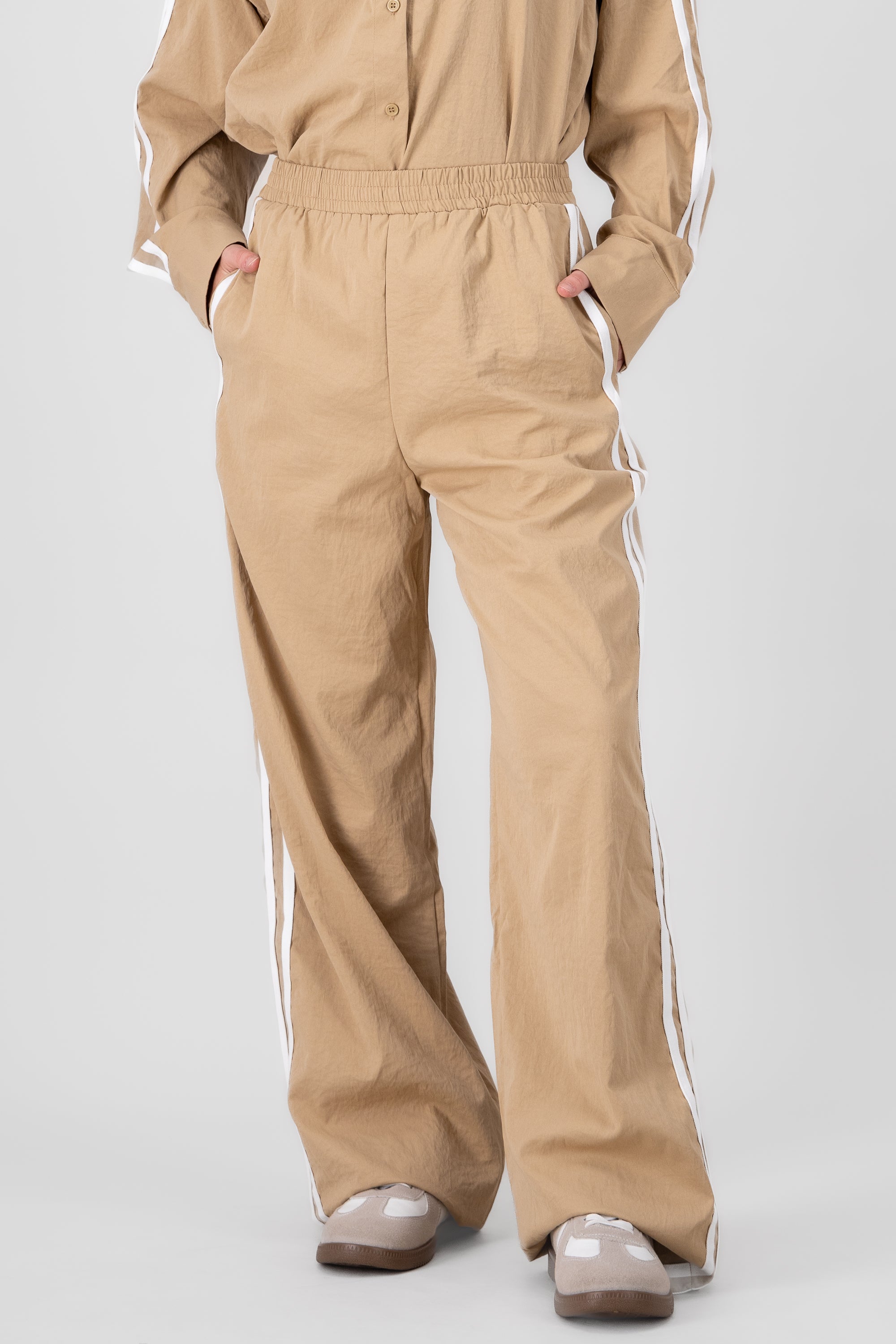 Striped Detail Pants CAMEL