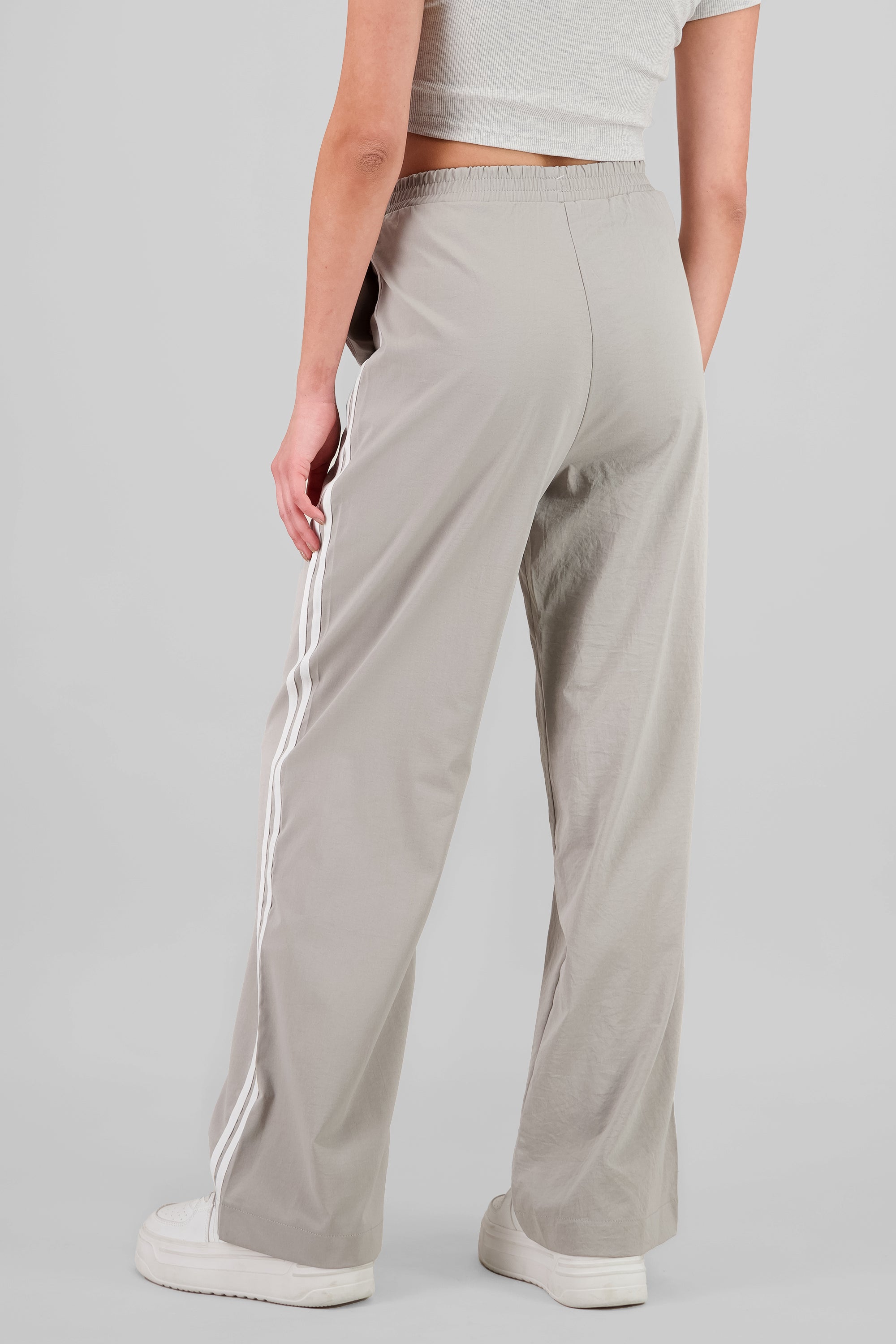 Striped Detail Pants LIGHT GRAY