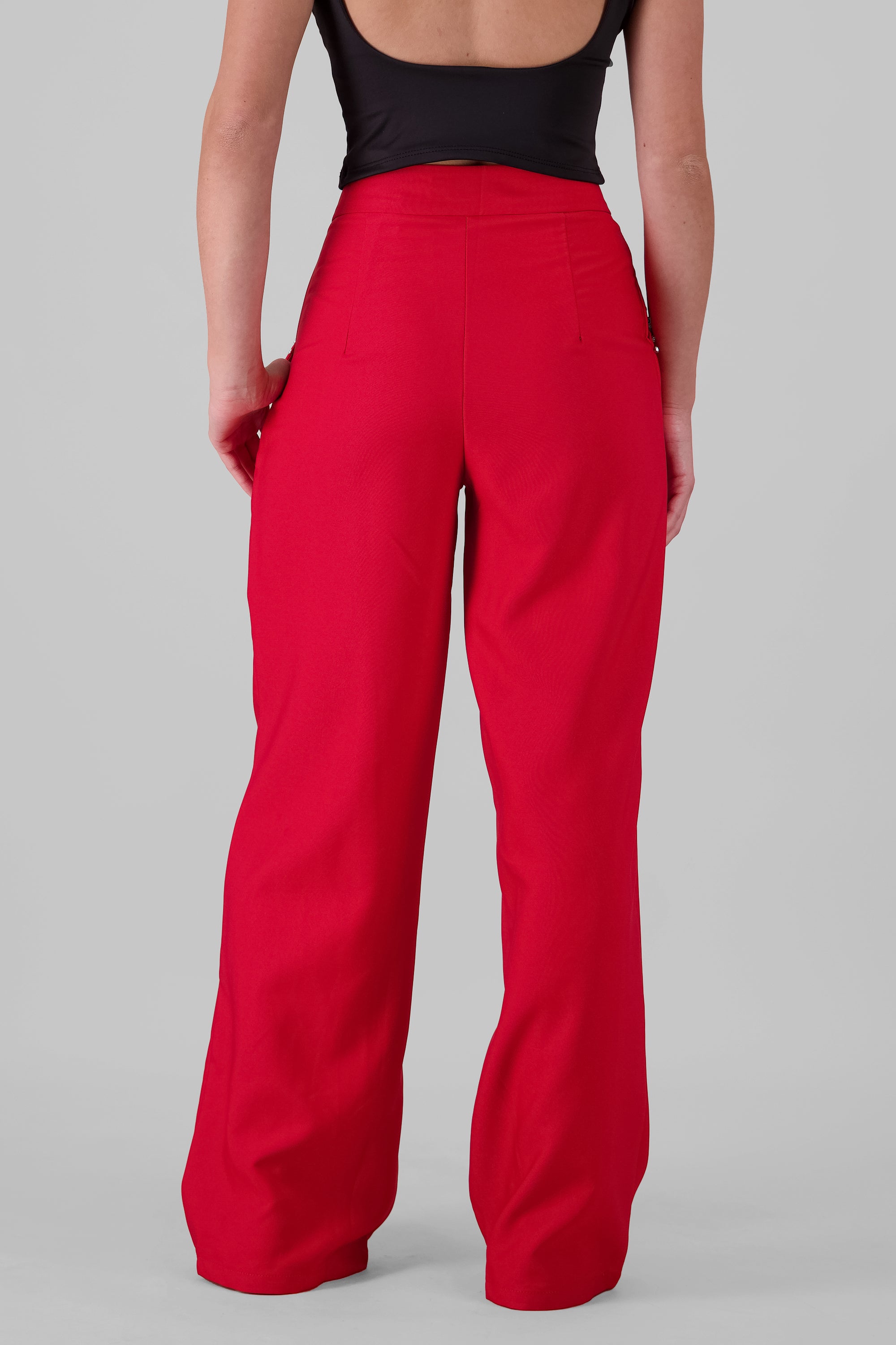 Glitter Detail Pants RED