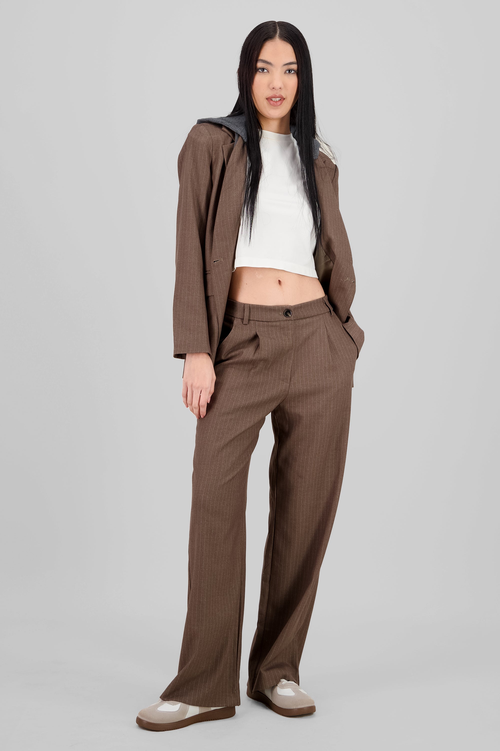 Straight Tailored Pants BEIGE