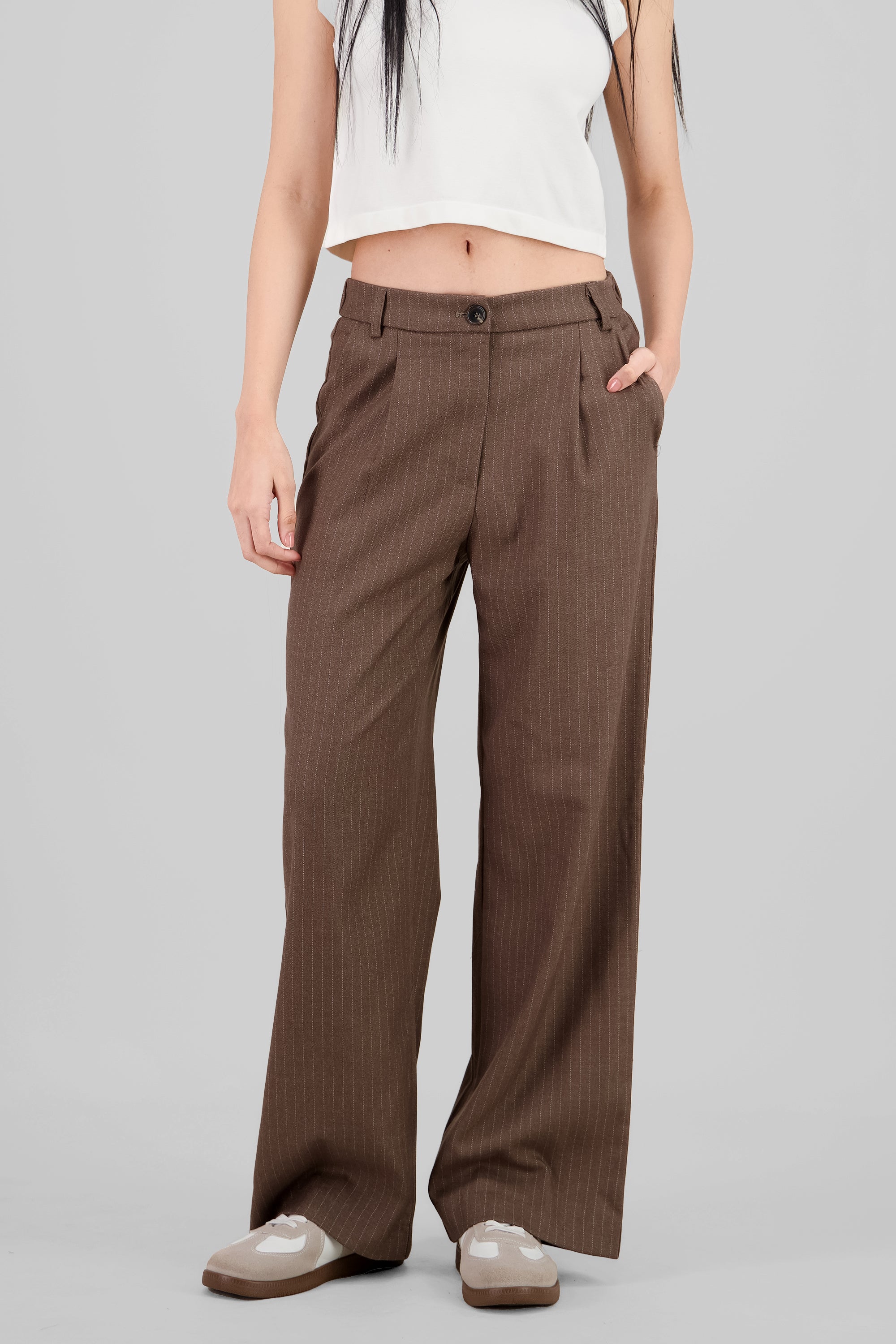 Straight Tailored Pants BEIGE