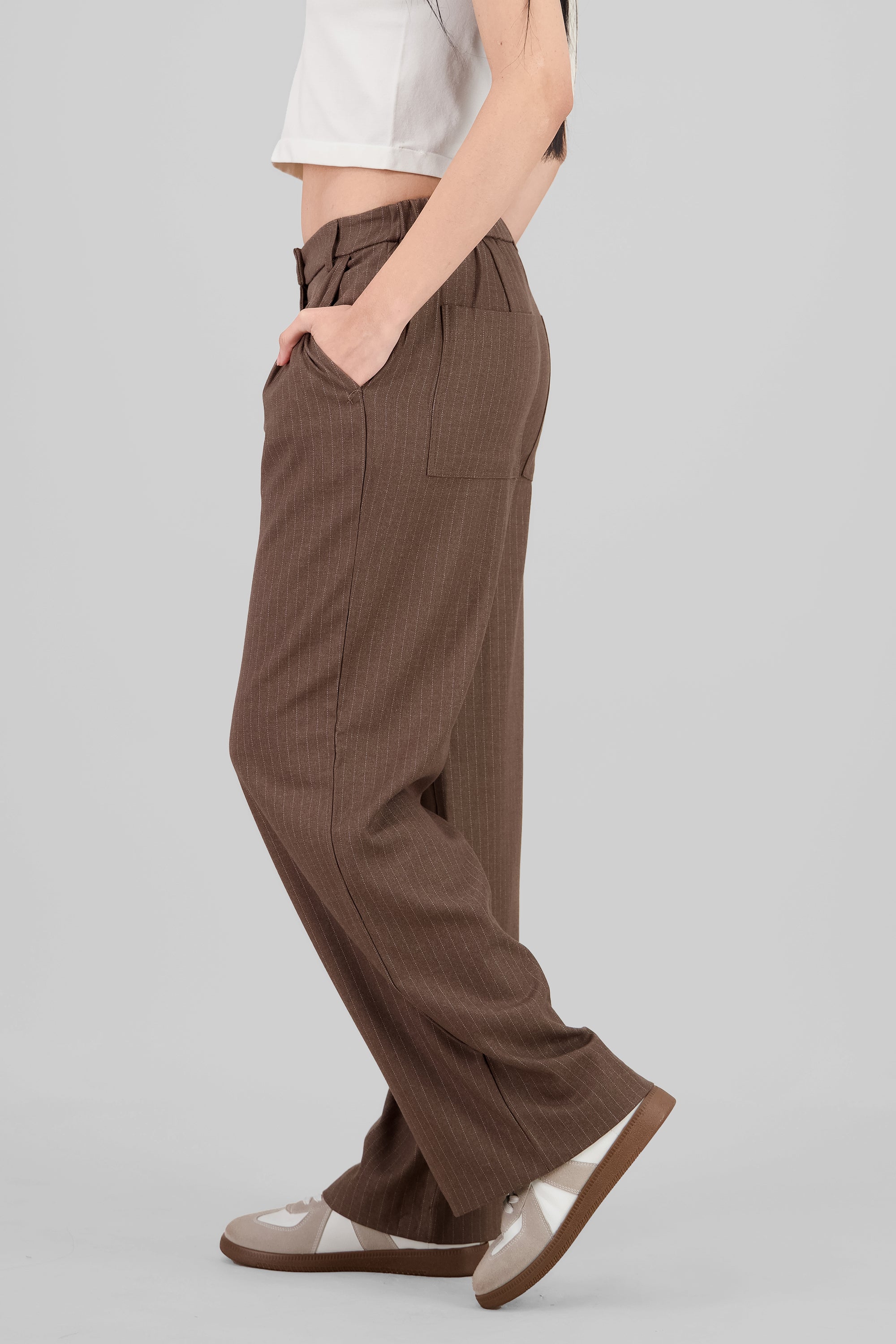 Straight Tailored Pants BEIGE