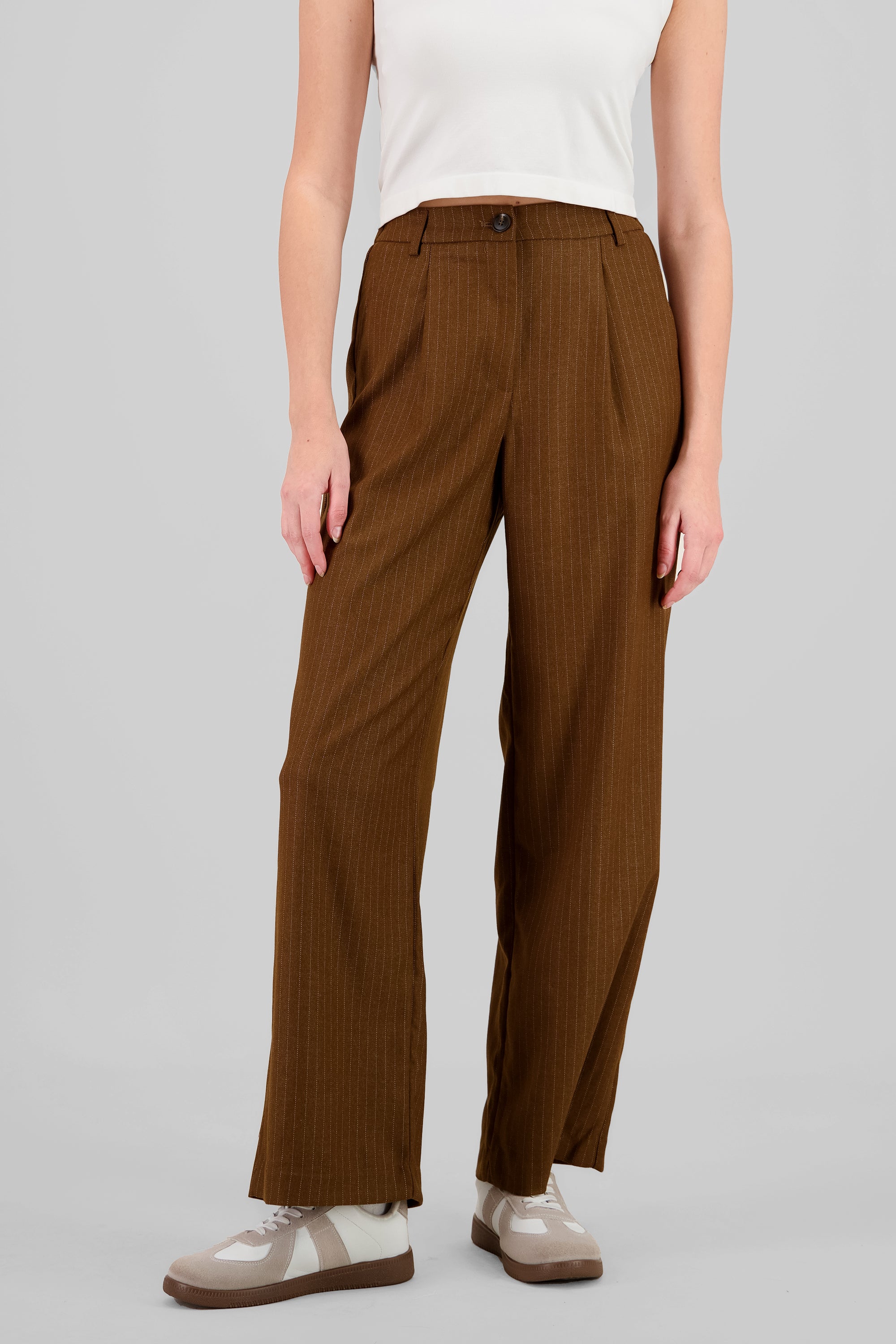 Straight Tailored Pants CAMEL