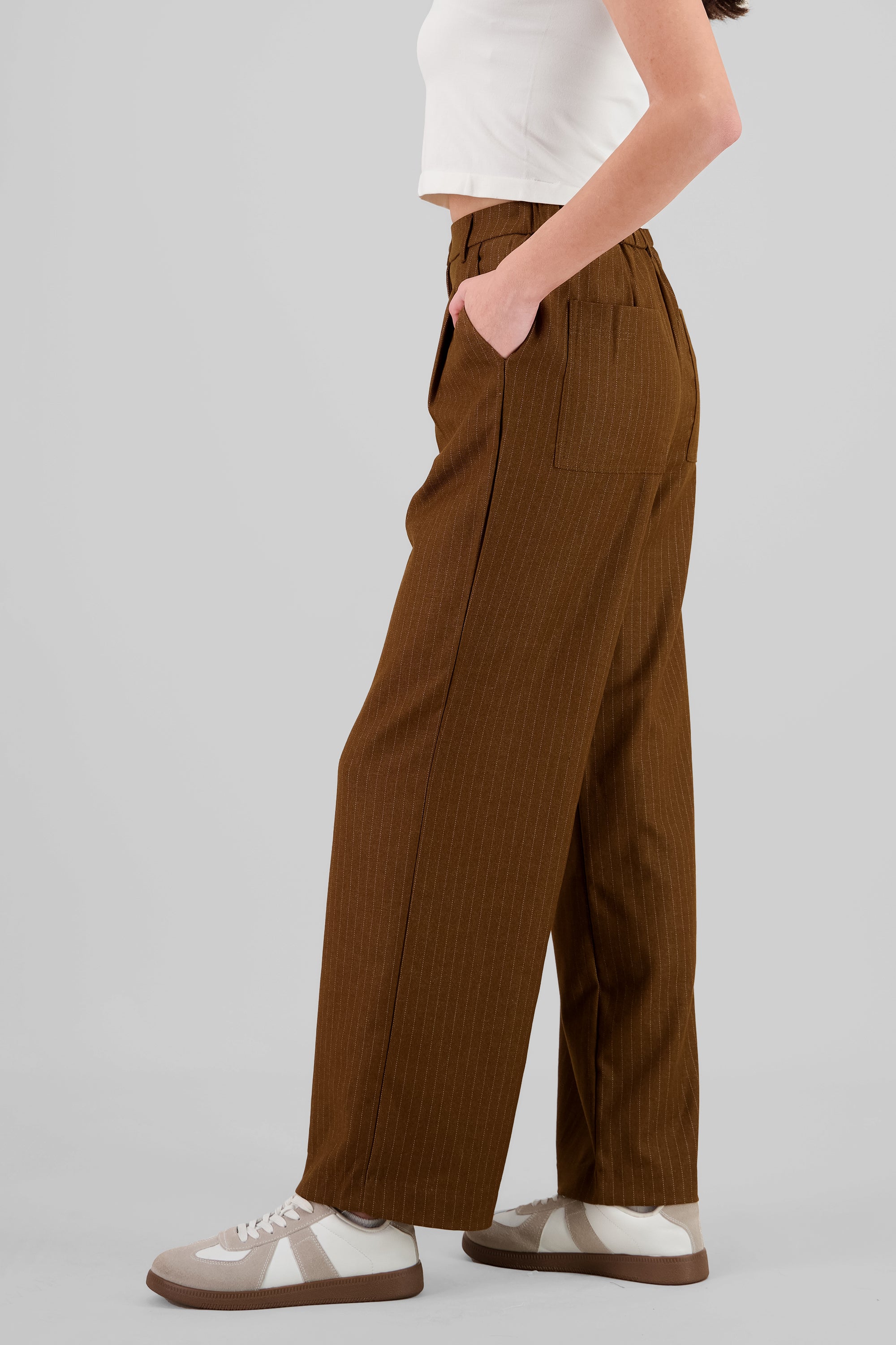 Straight Tailored Pants CAMEL