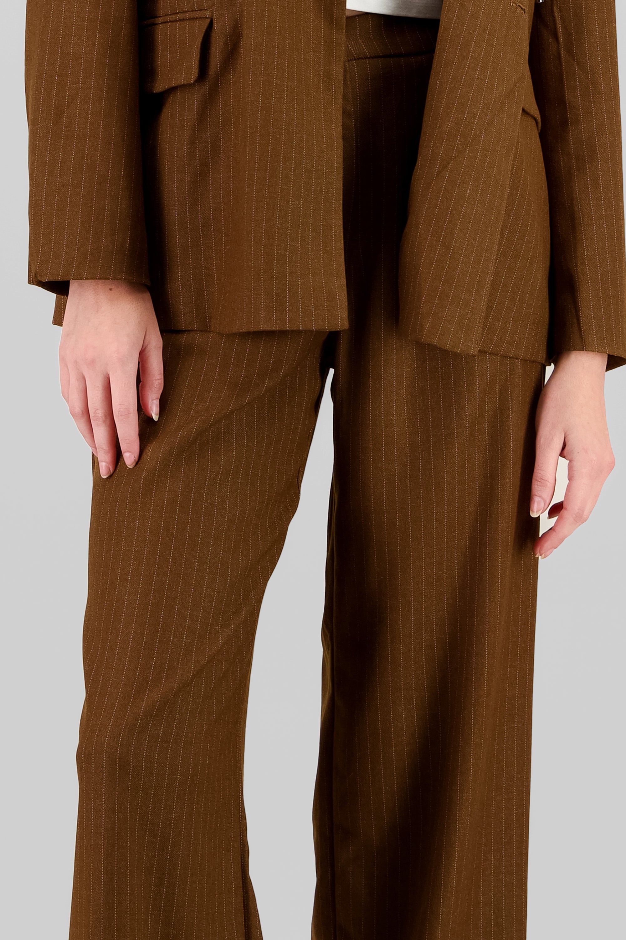 Straight Tailored Pants CAMEL