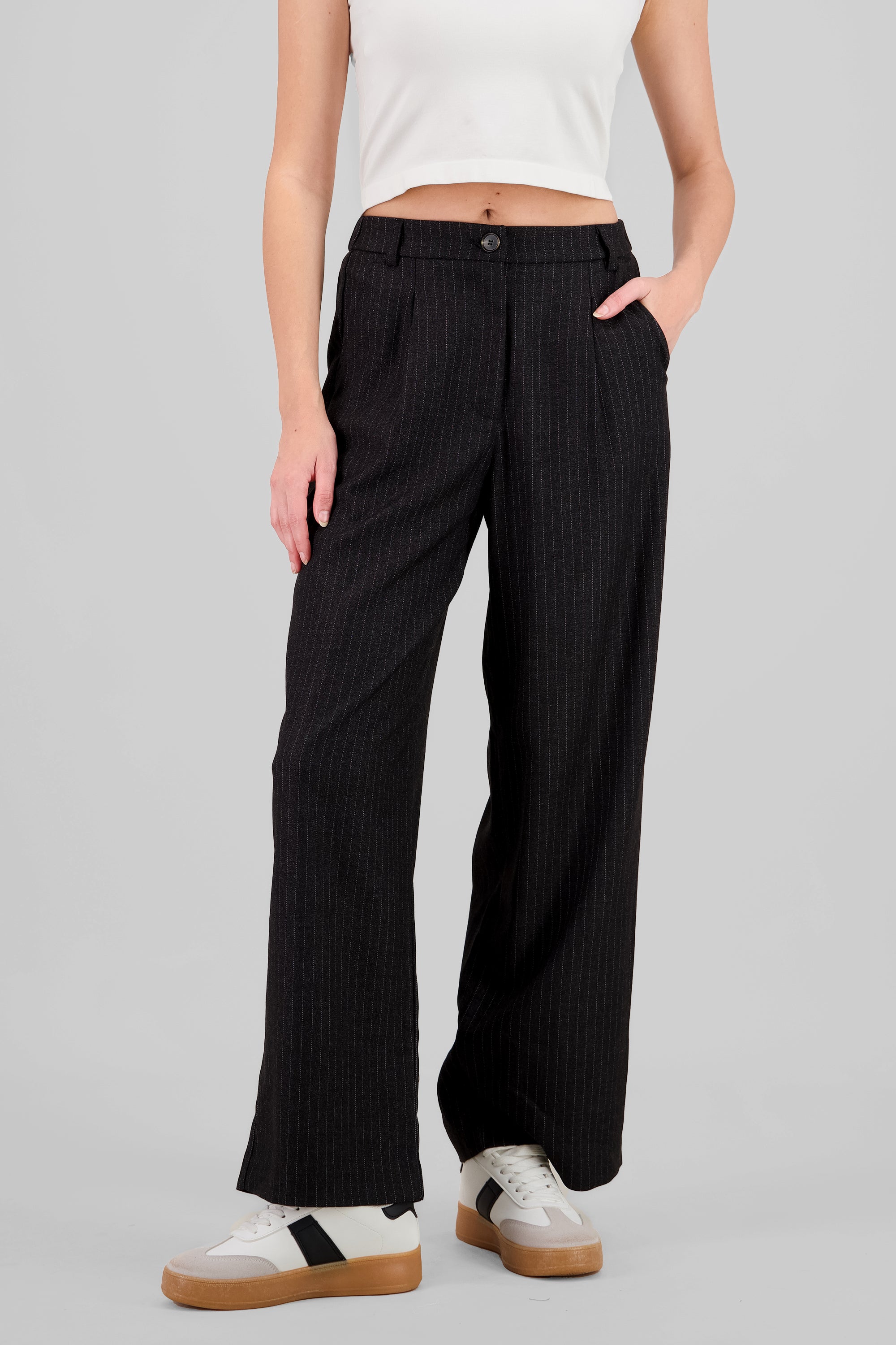 Straight Tailored Pants BLACK