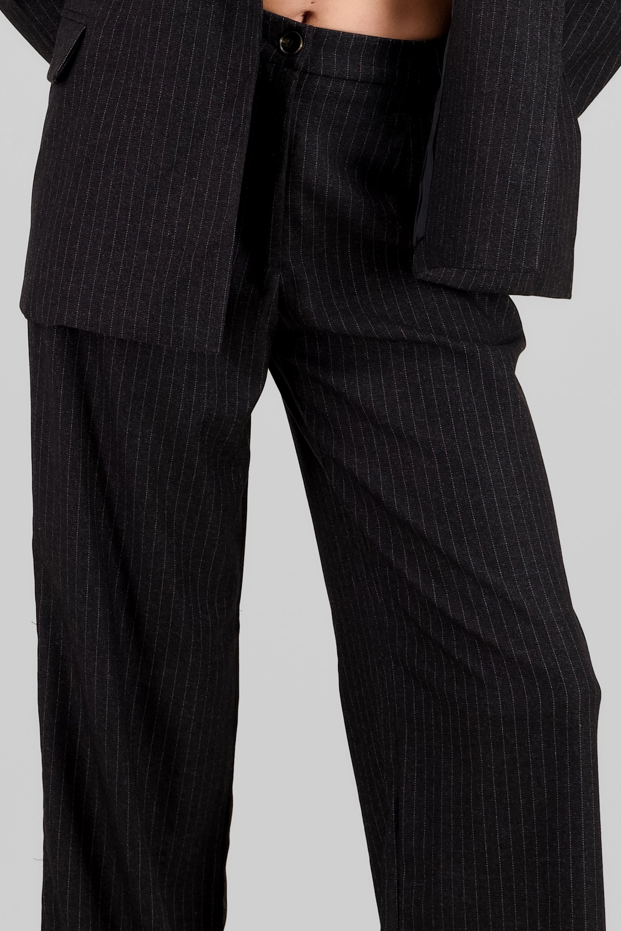 Straight Tailored Pants BLACK