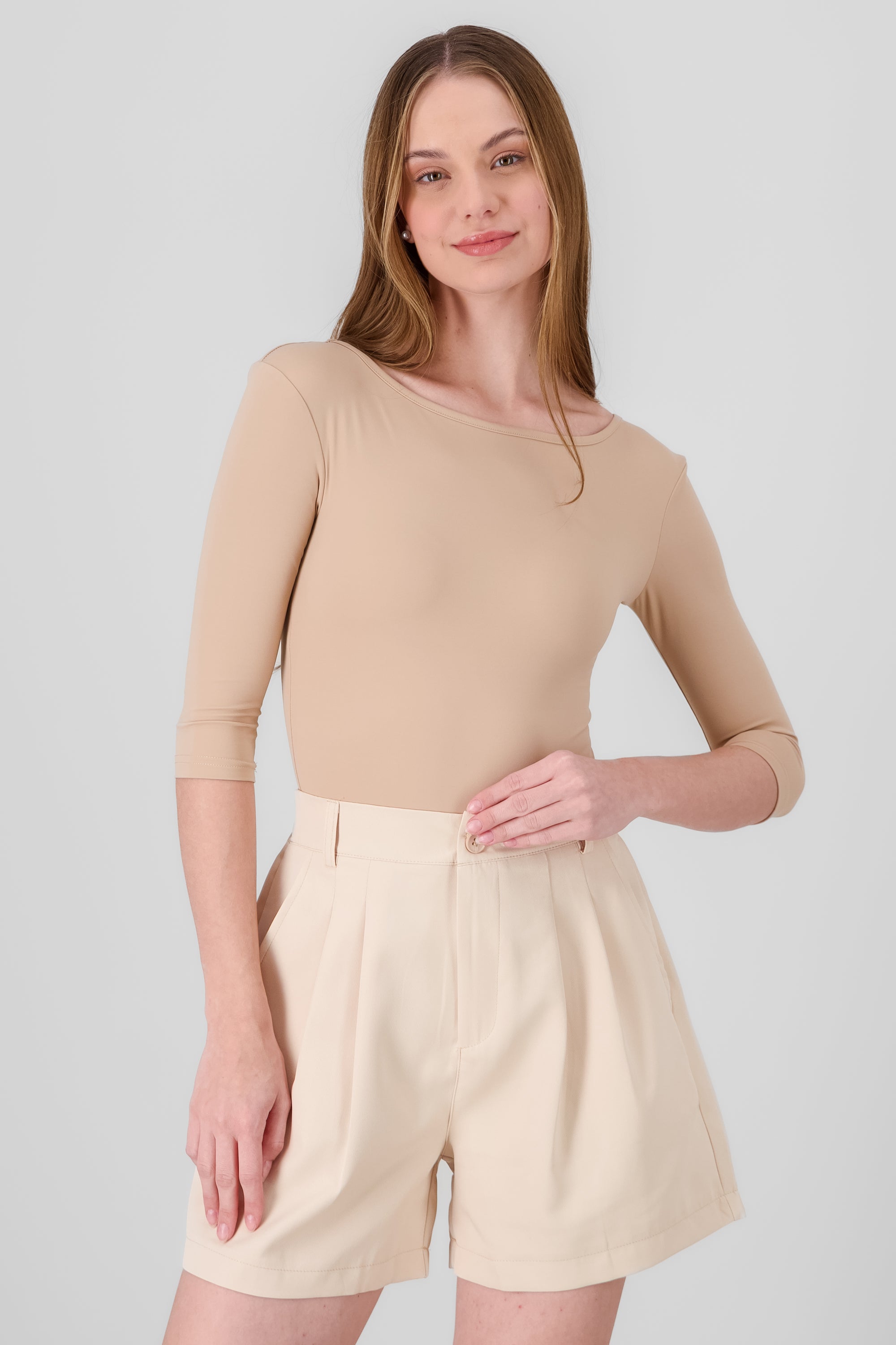 Long Sleeve Bodysuit BEIGE