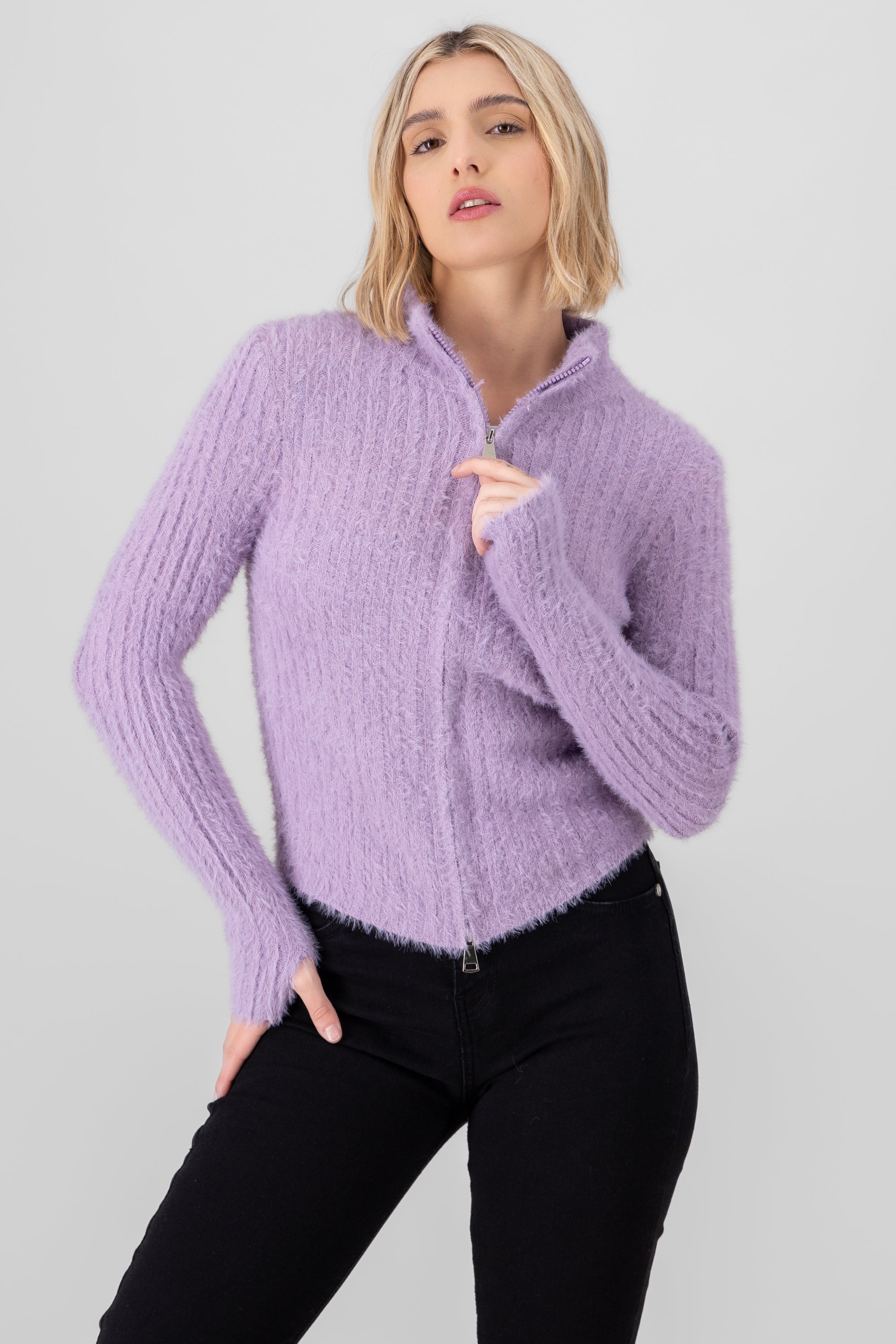 Long Sleeve Sweater PASTEL PURPLE