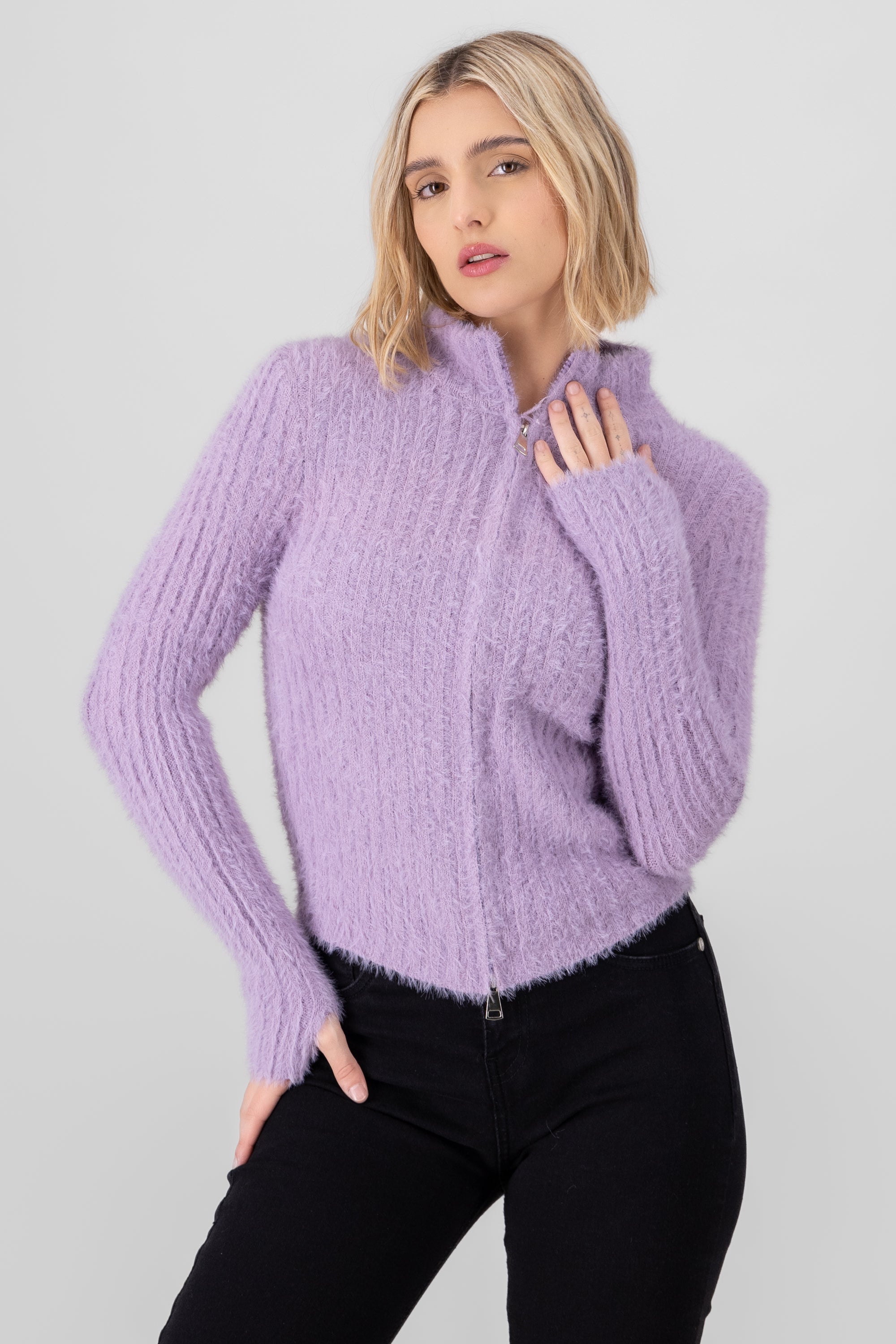 Long Sleeve Sweater PASTEL PURPLE