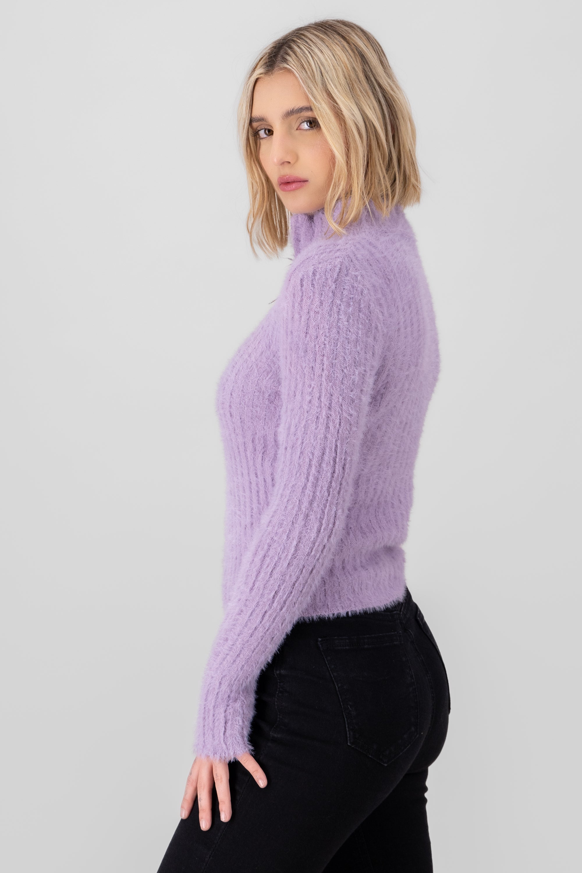 Long Sleeve Sweater PASTEL PURPLE