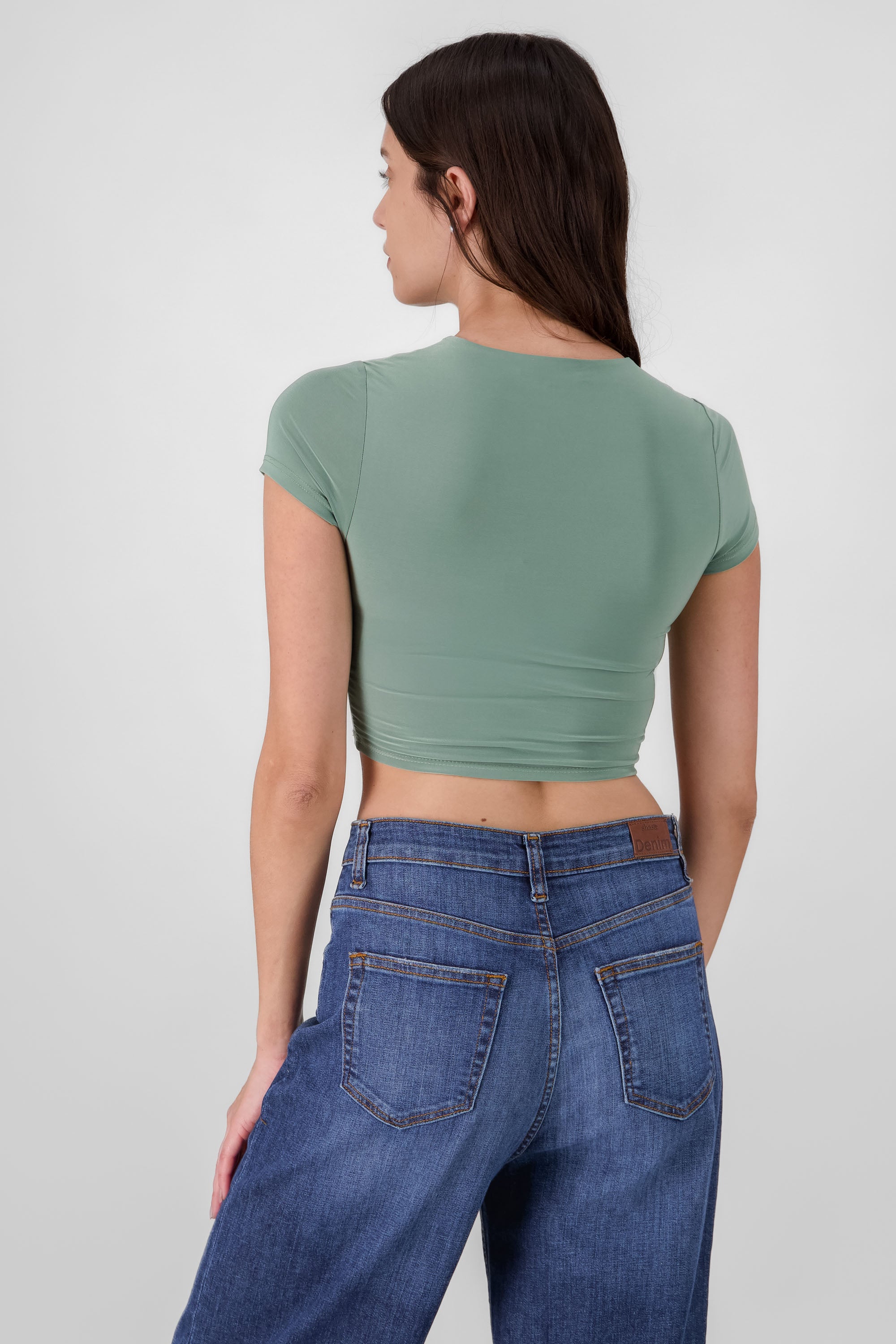 Short Sleeve Crop Top SAGE