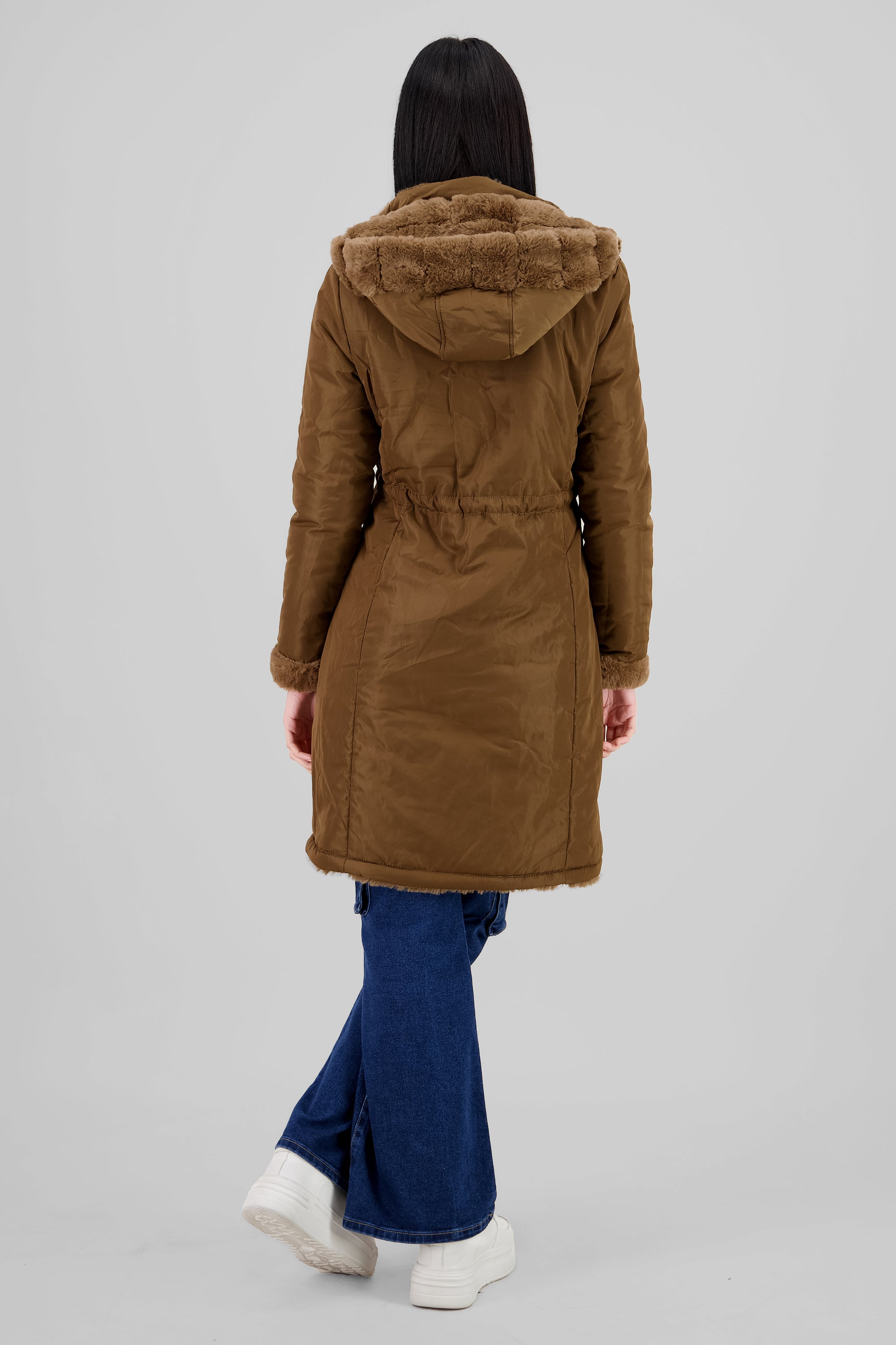 Long Fur Jacket CAMEL