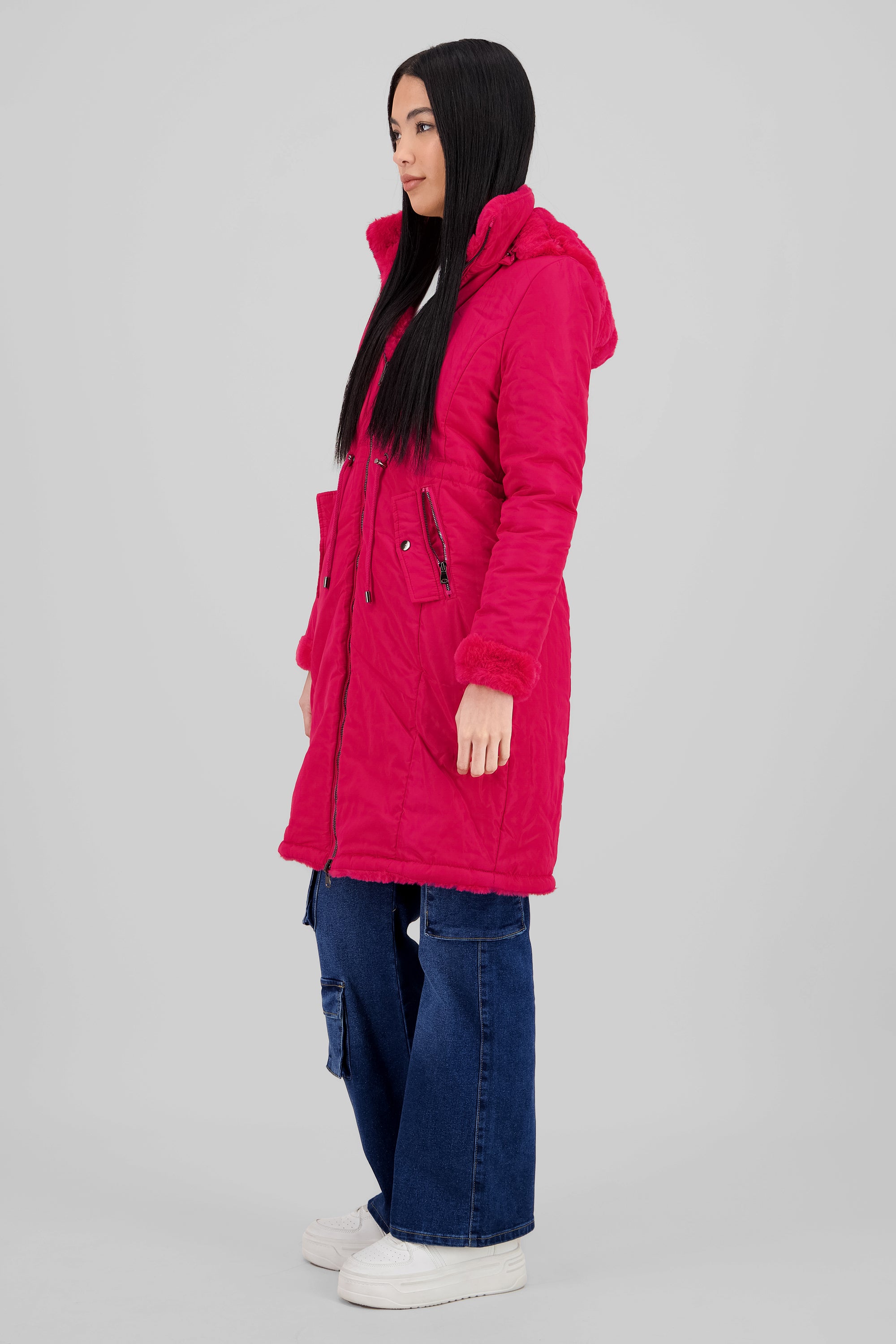 Long Fur Jacket FUCHSIA