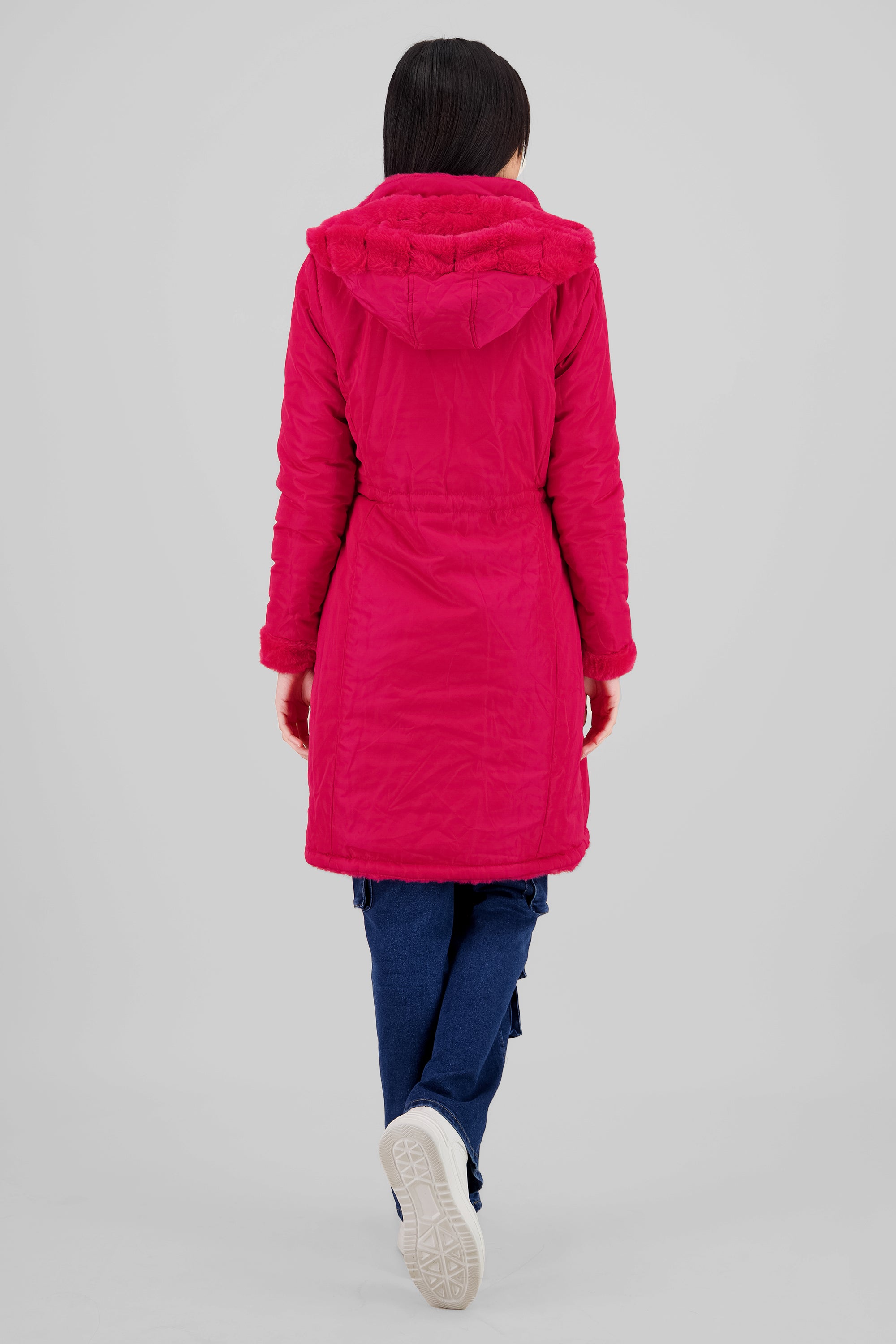 Long Fur Jacket FUCHSIA