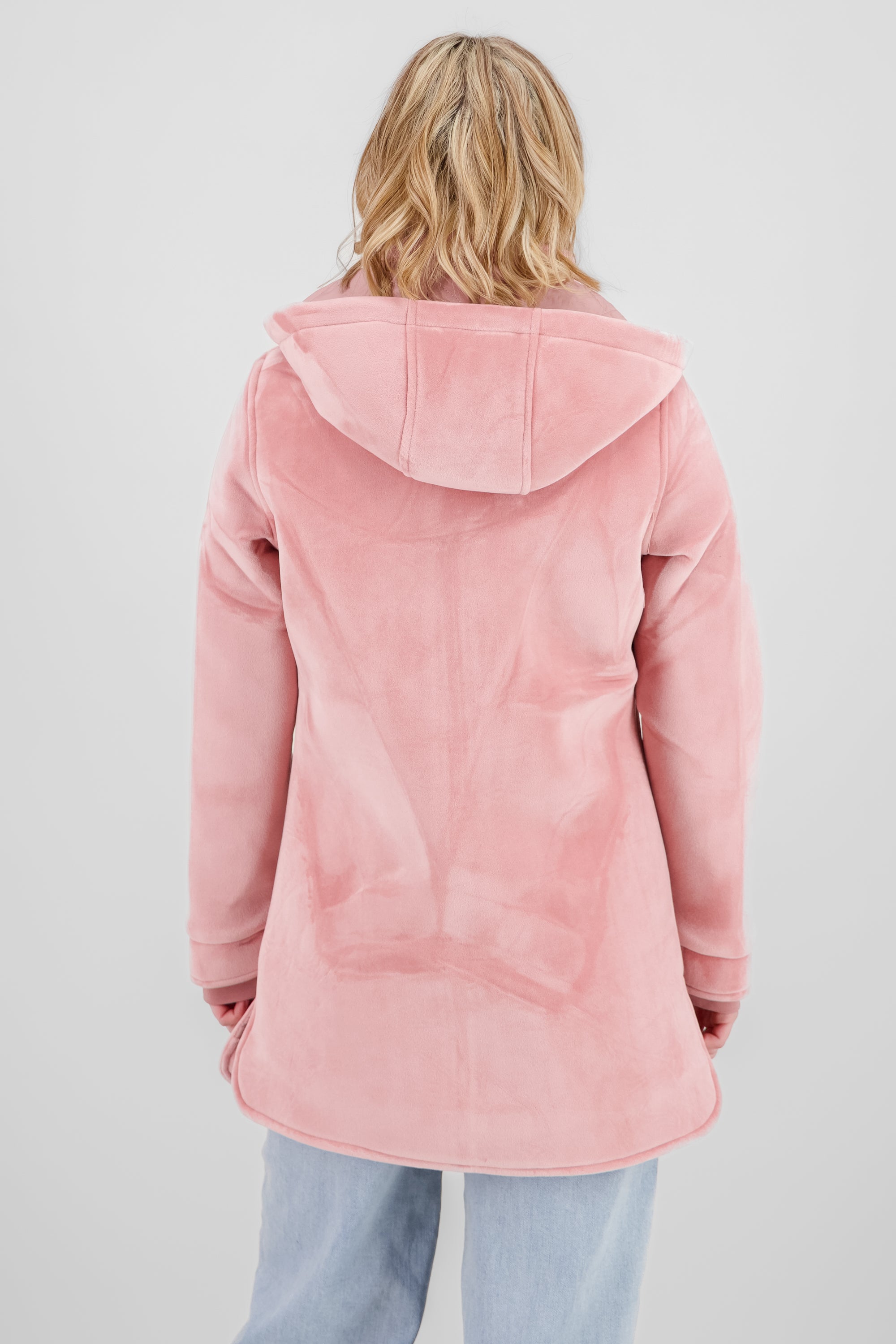 Long Jacket with Zipper details PINK