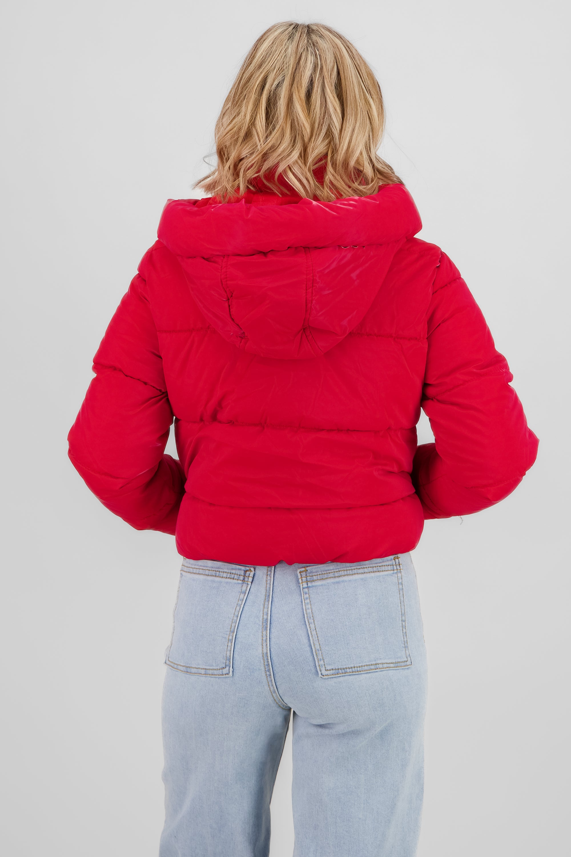 Quilted Shiny Jacket RED