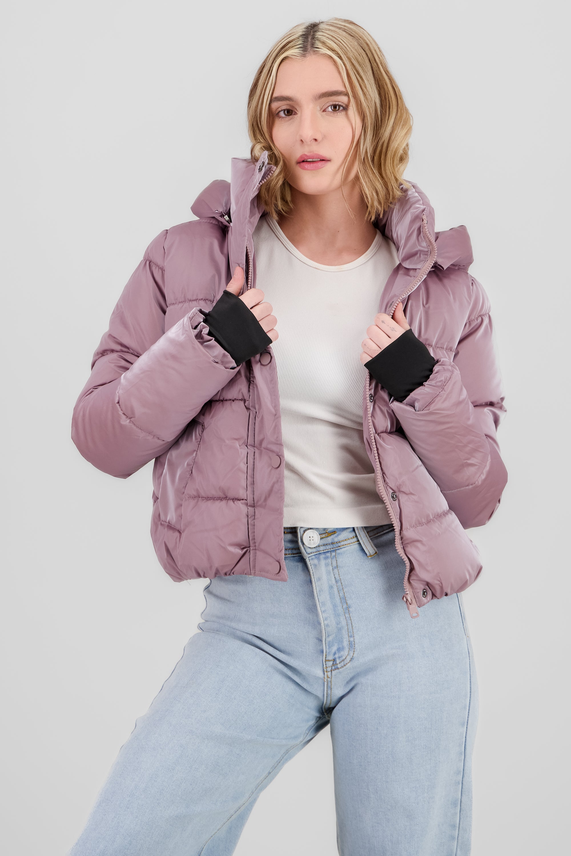 Quilted Shiny Jacket PINK