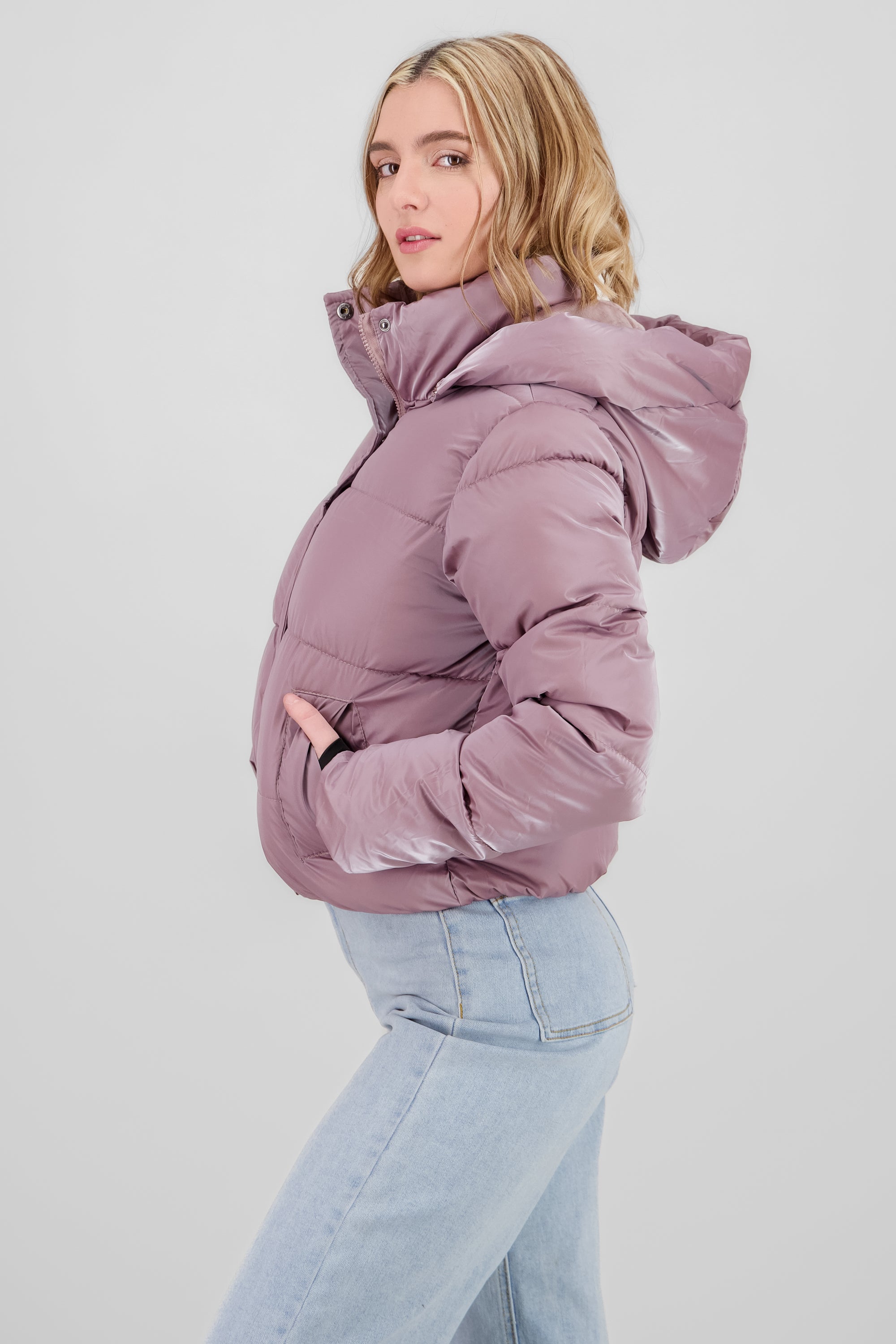 Quilted Shiny Jacket PINK