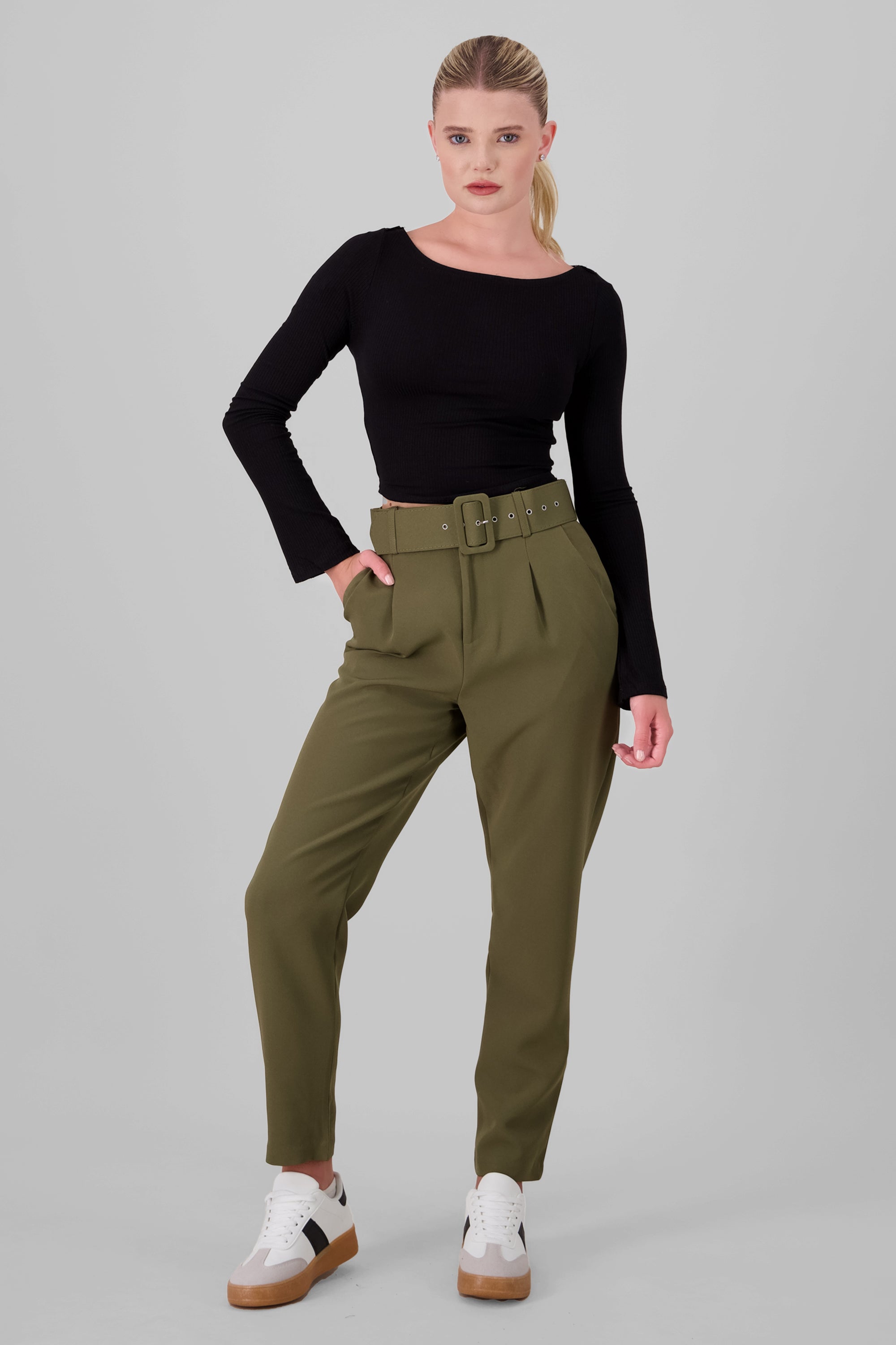 Straight Leg Pants OLIVE