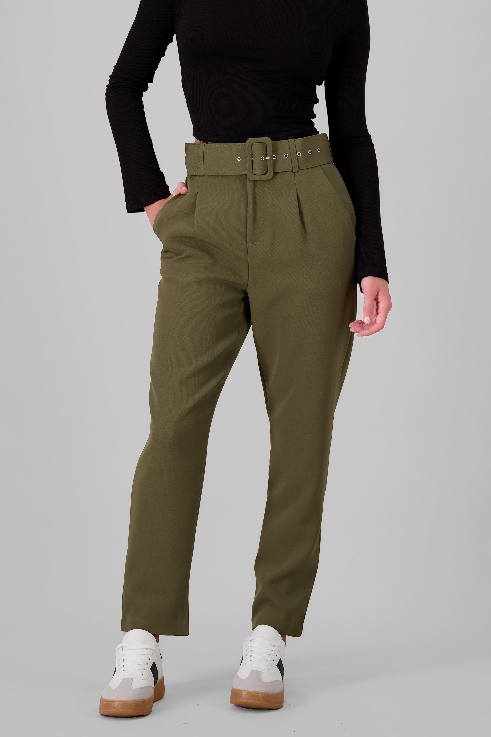 Straight Leg Pants OLIVE