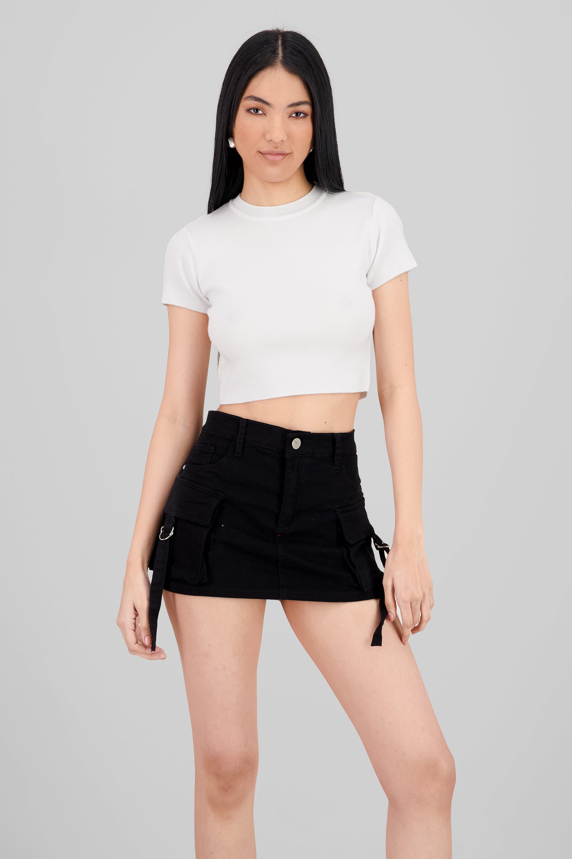 Knit Crop Top WHITE