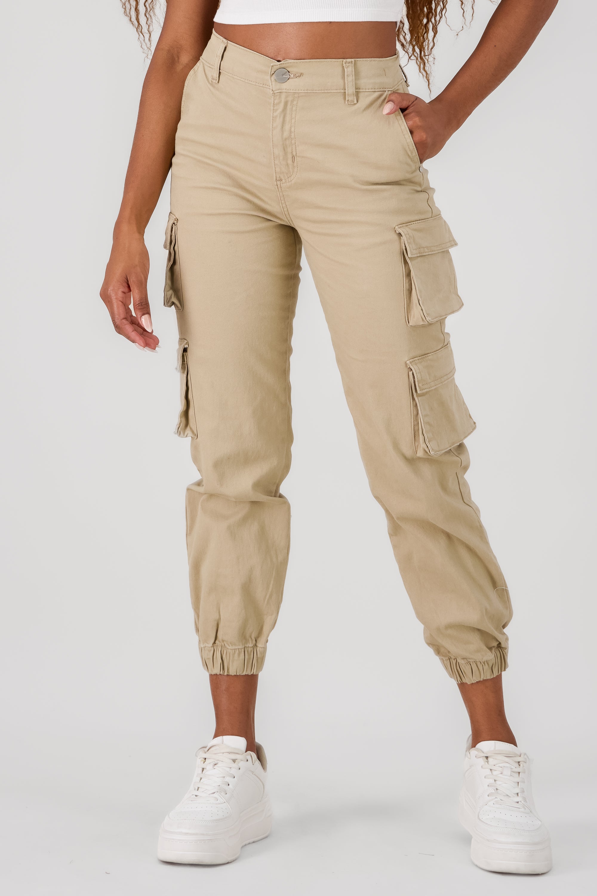 Solid Cargo Jeans KHAKI