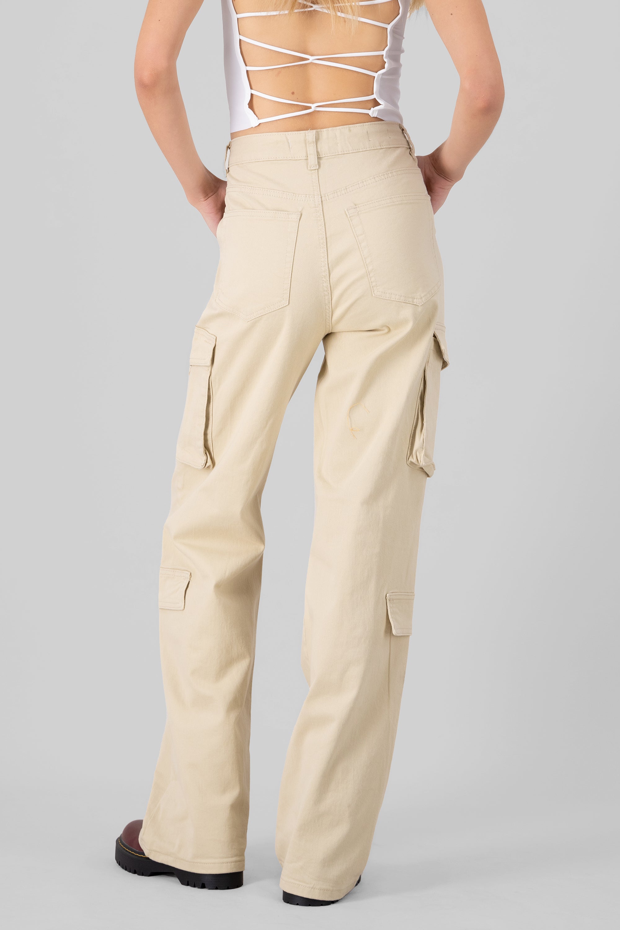 Straight Cargo Pants BEIGE