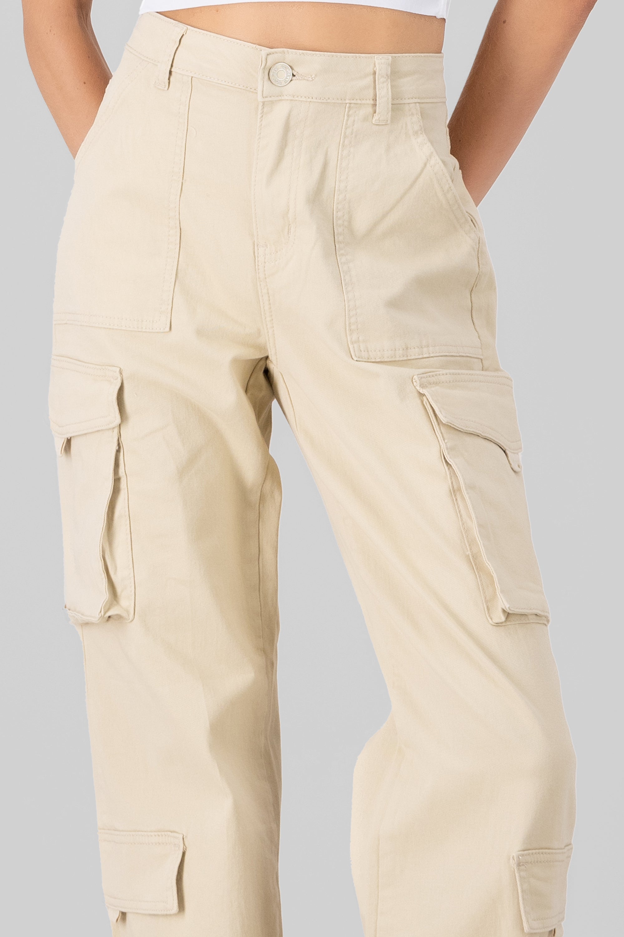 Straight Cargo Pants BEIGE