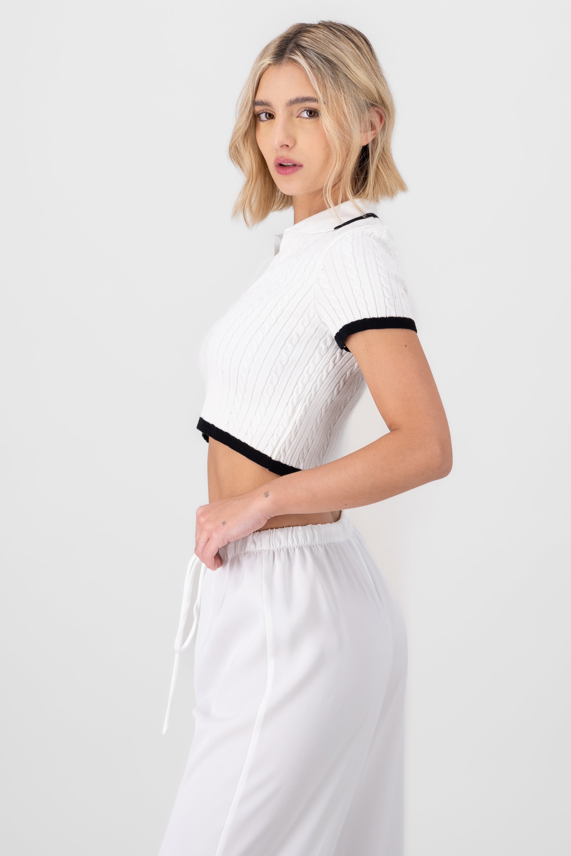 Solid Midi Dress WHITE