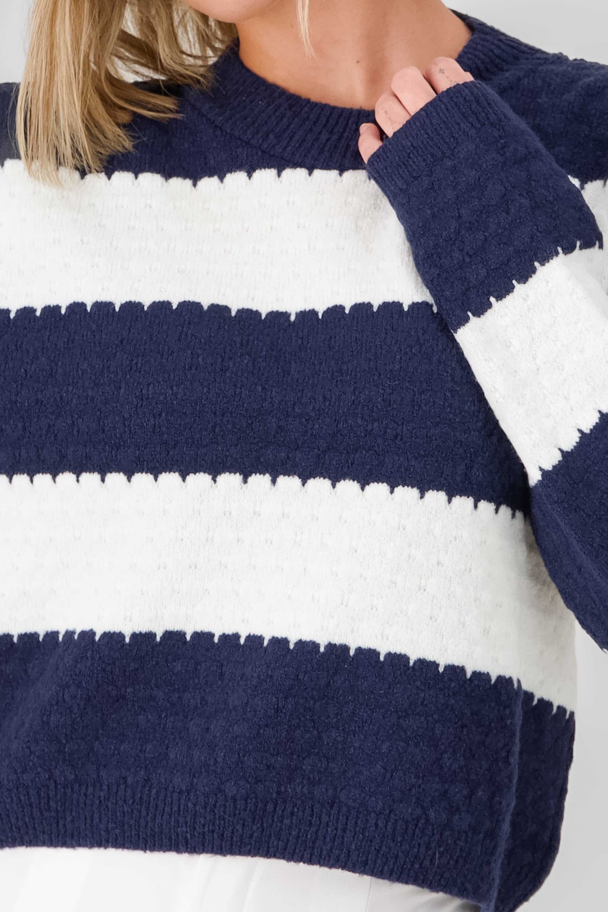 Color Block Sweater NAVY COMBO