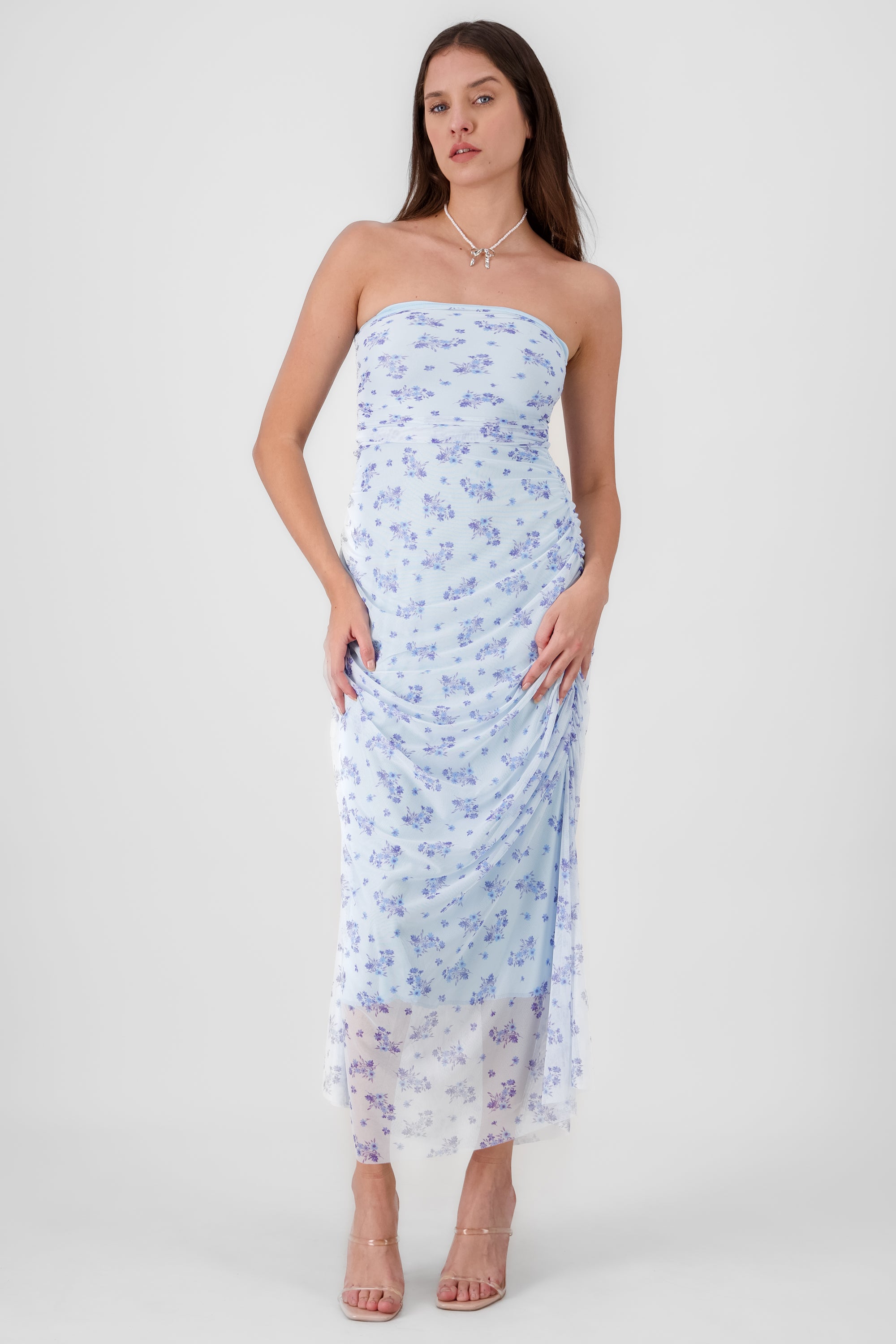 Draped Maxi Dress SKY BLUE