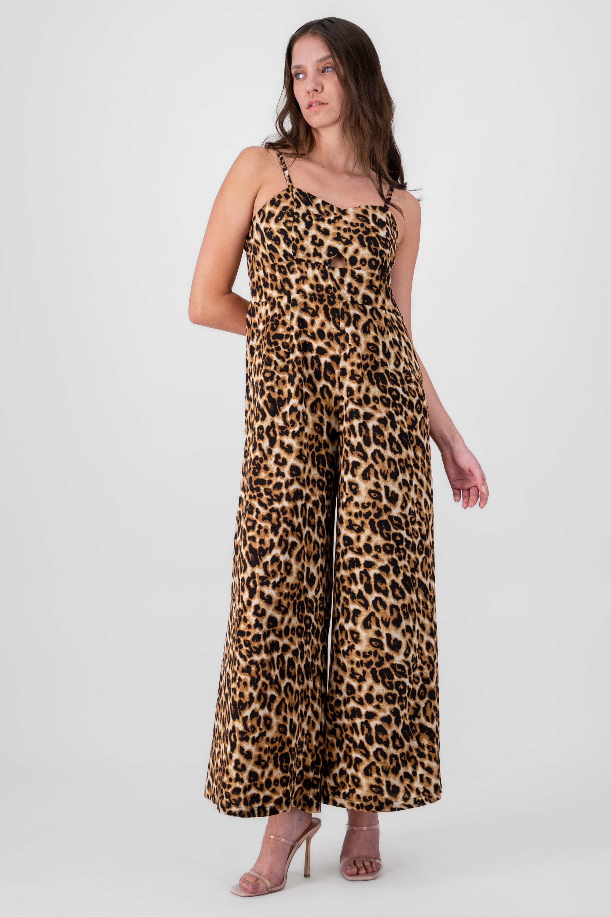 Animal Print Jumpsuit BLACK COMBO