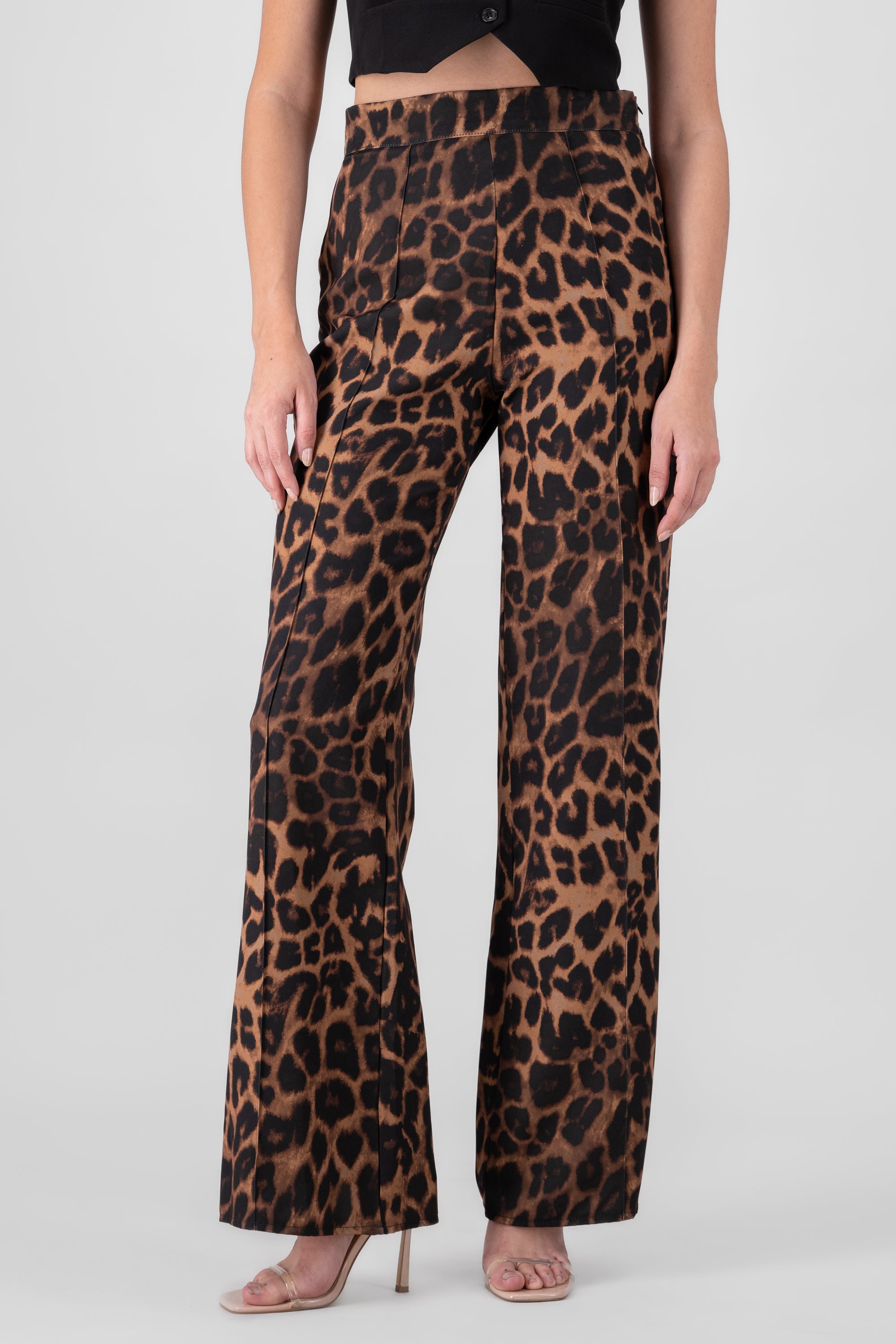 Animal Print Pants BROWN COMBO