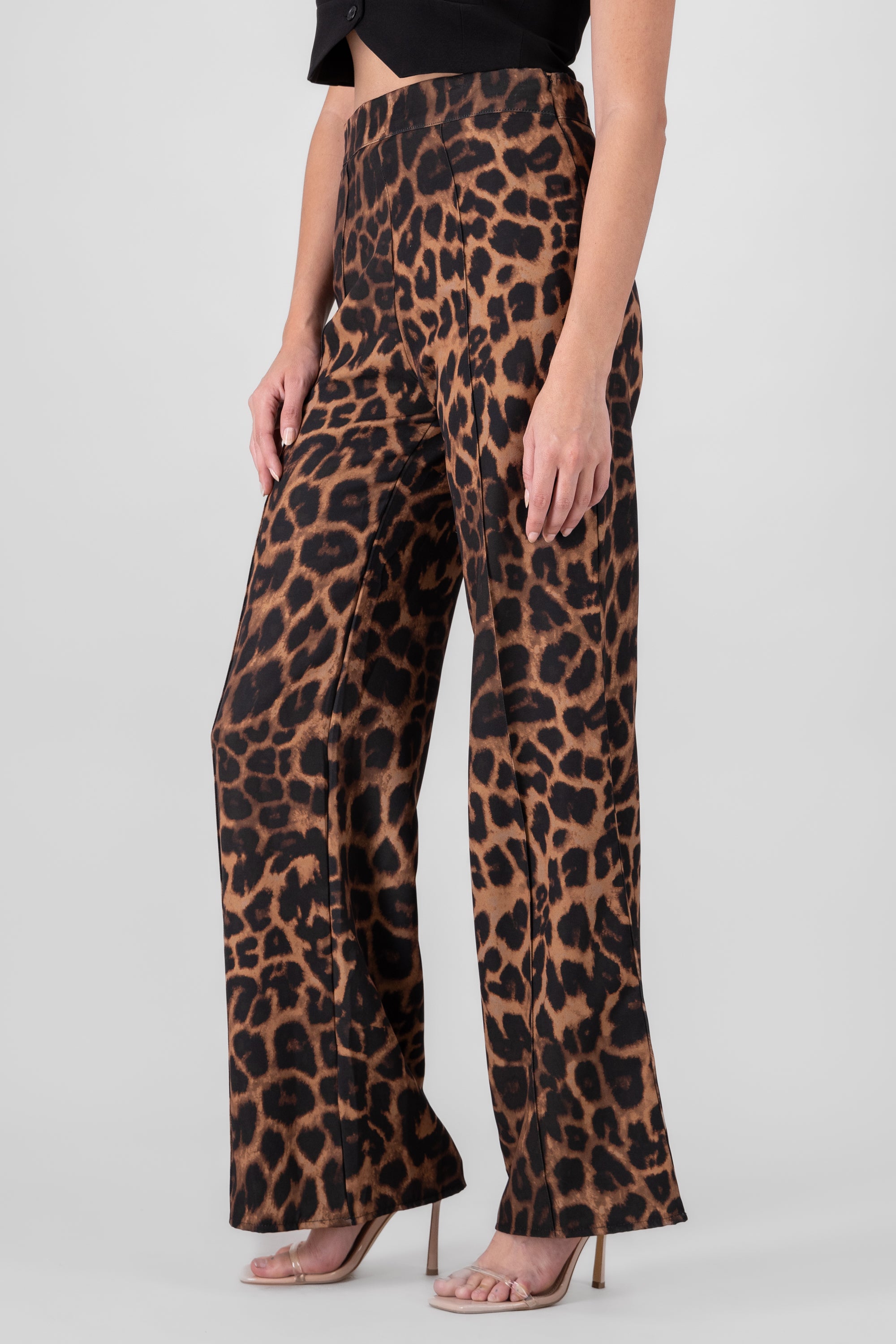 Animal Print Pants BROWN COMBO