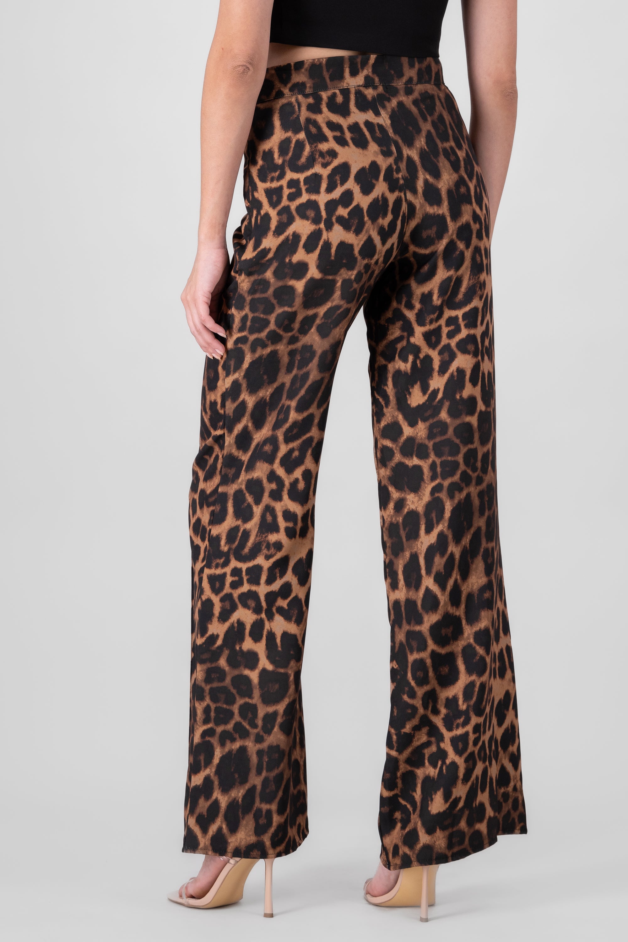 Animal Print Pants BROWN COMBO