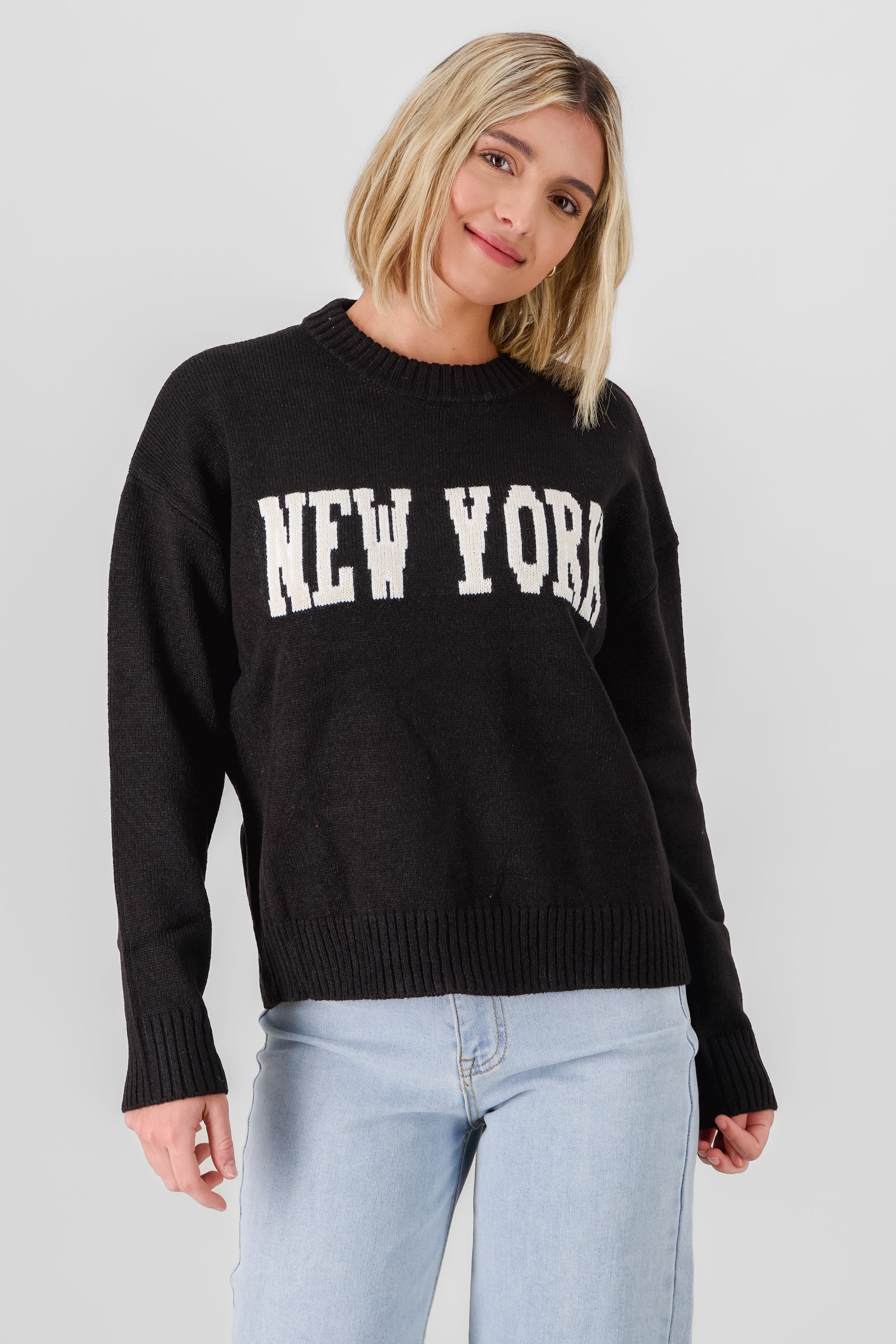 Long Sleeve New York Sweater BLACK